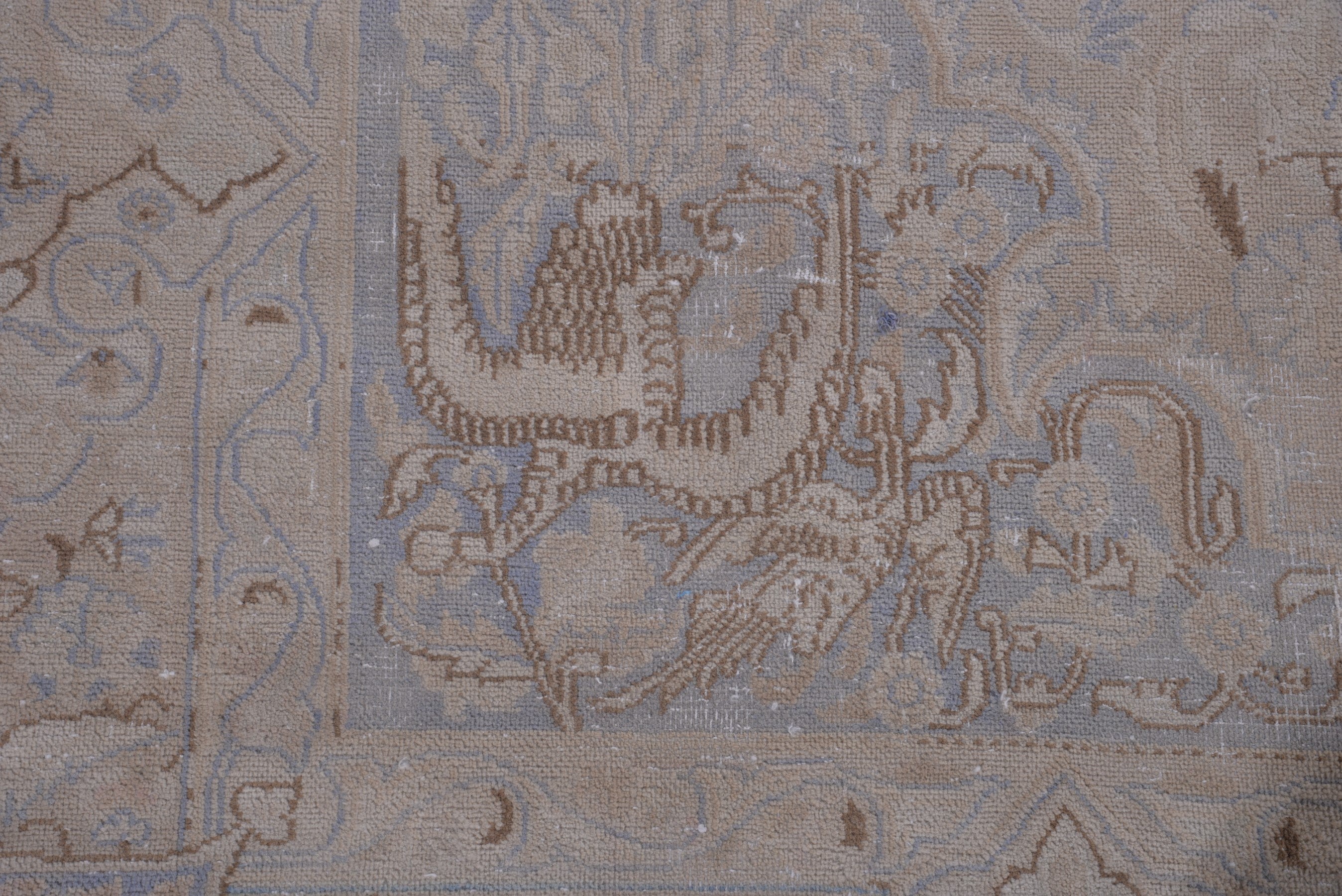 Persian Kashmar oversized rug in taupe and greige, view 17 of 22