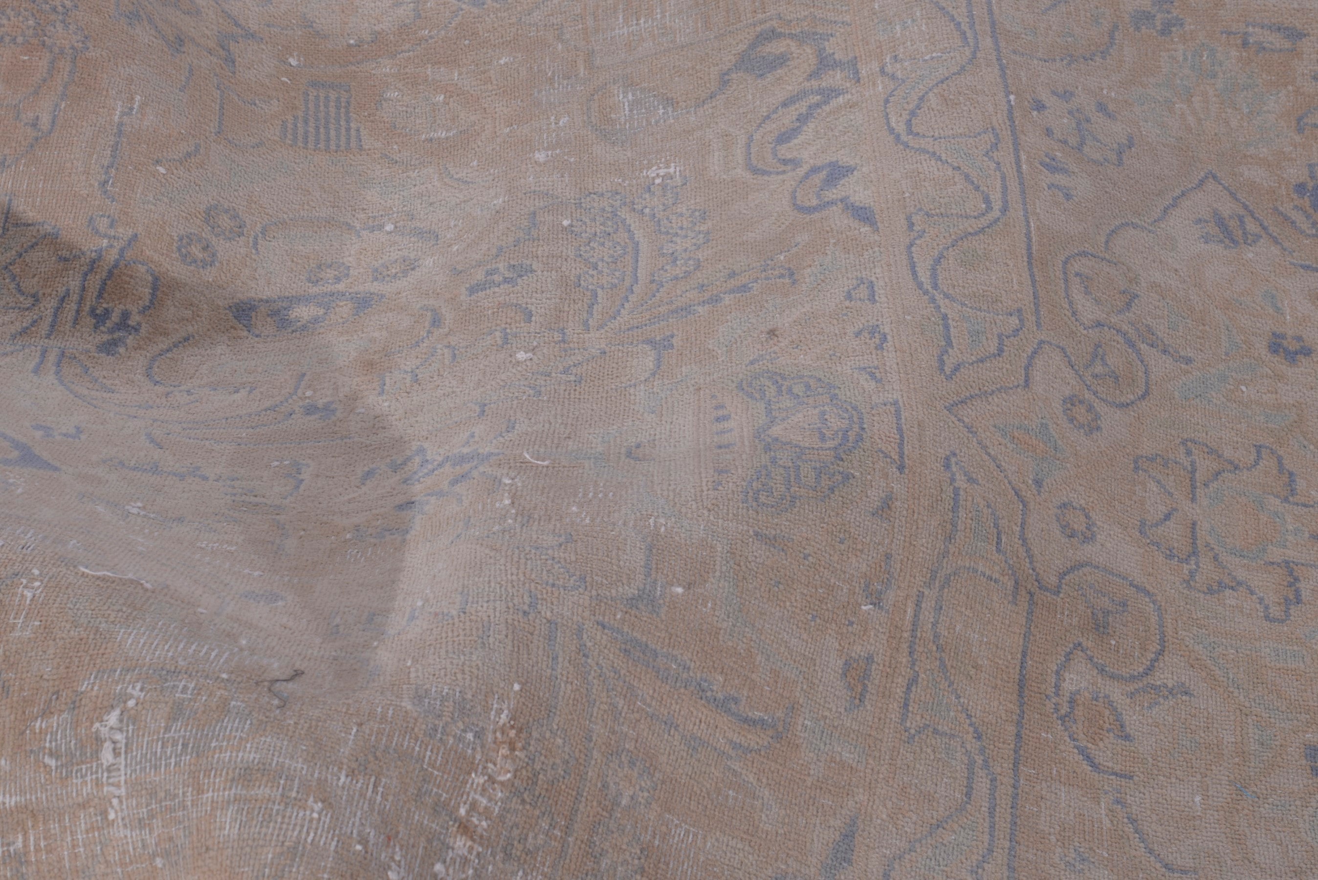 Persian Kashmar oversized rug in taupe and greige, view 19 of 22