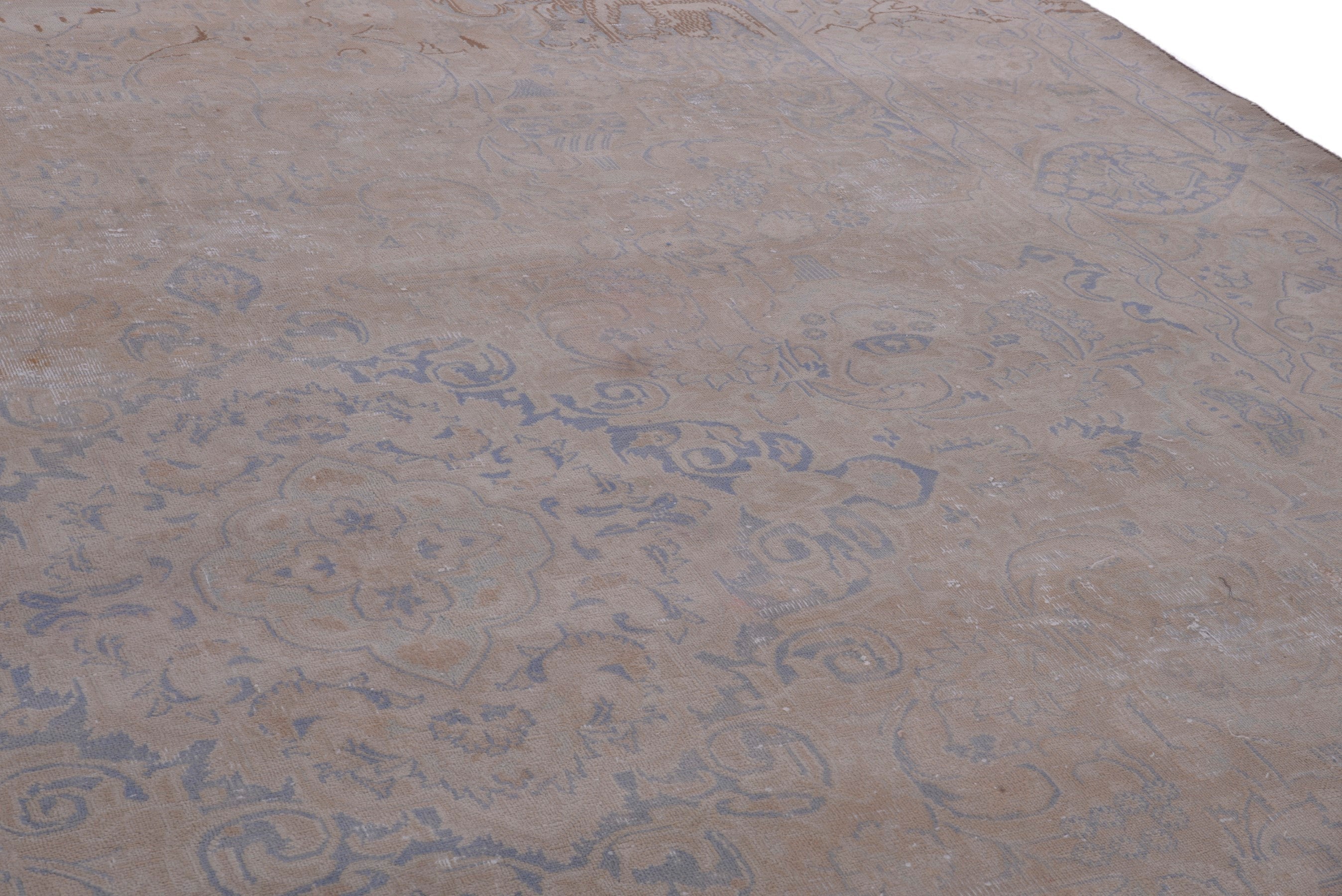 Persian Kashmar oversized rug in taupe and greige, view 7 of 22