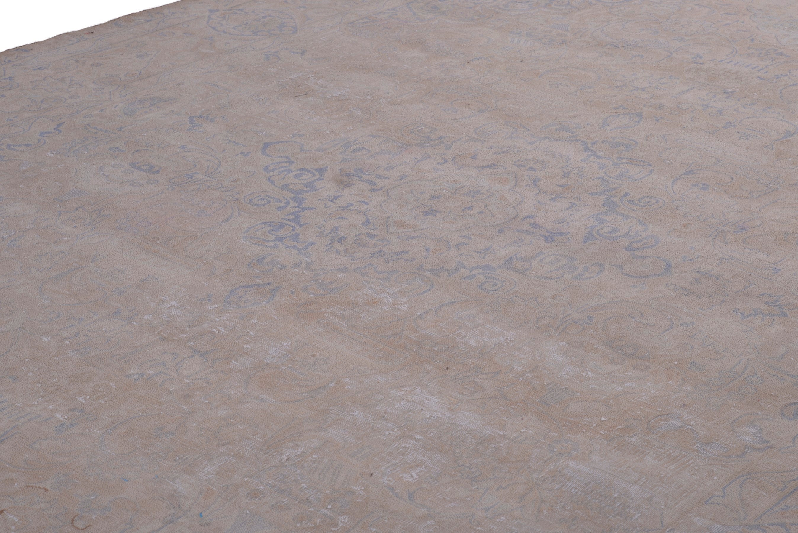 Persian Kashmar oversized rug in taupe and greige, view 9 of 22