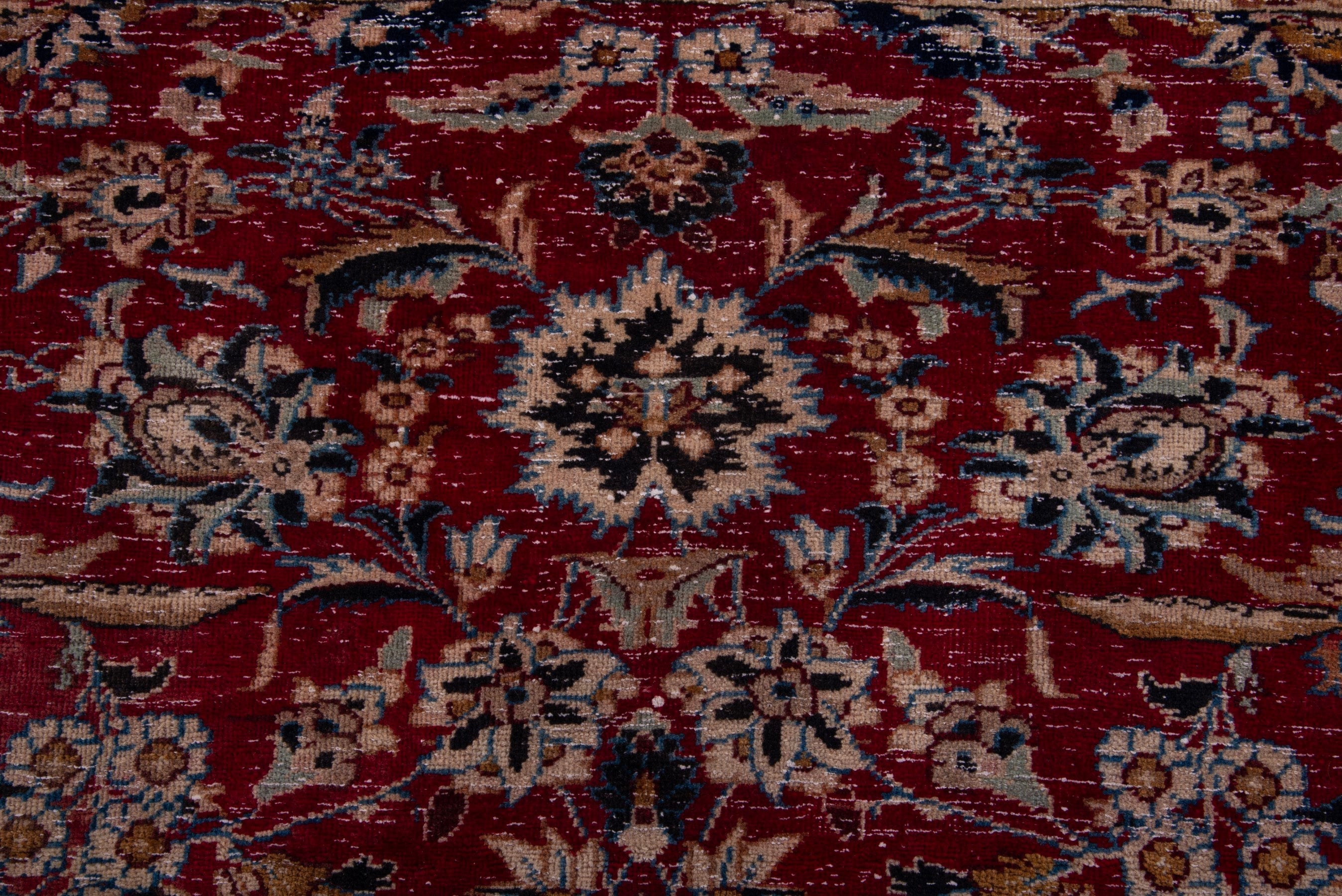 Persian Nain area rug in deep red and tan, view 11 of 19