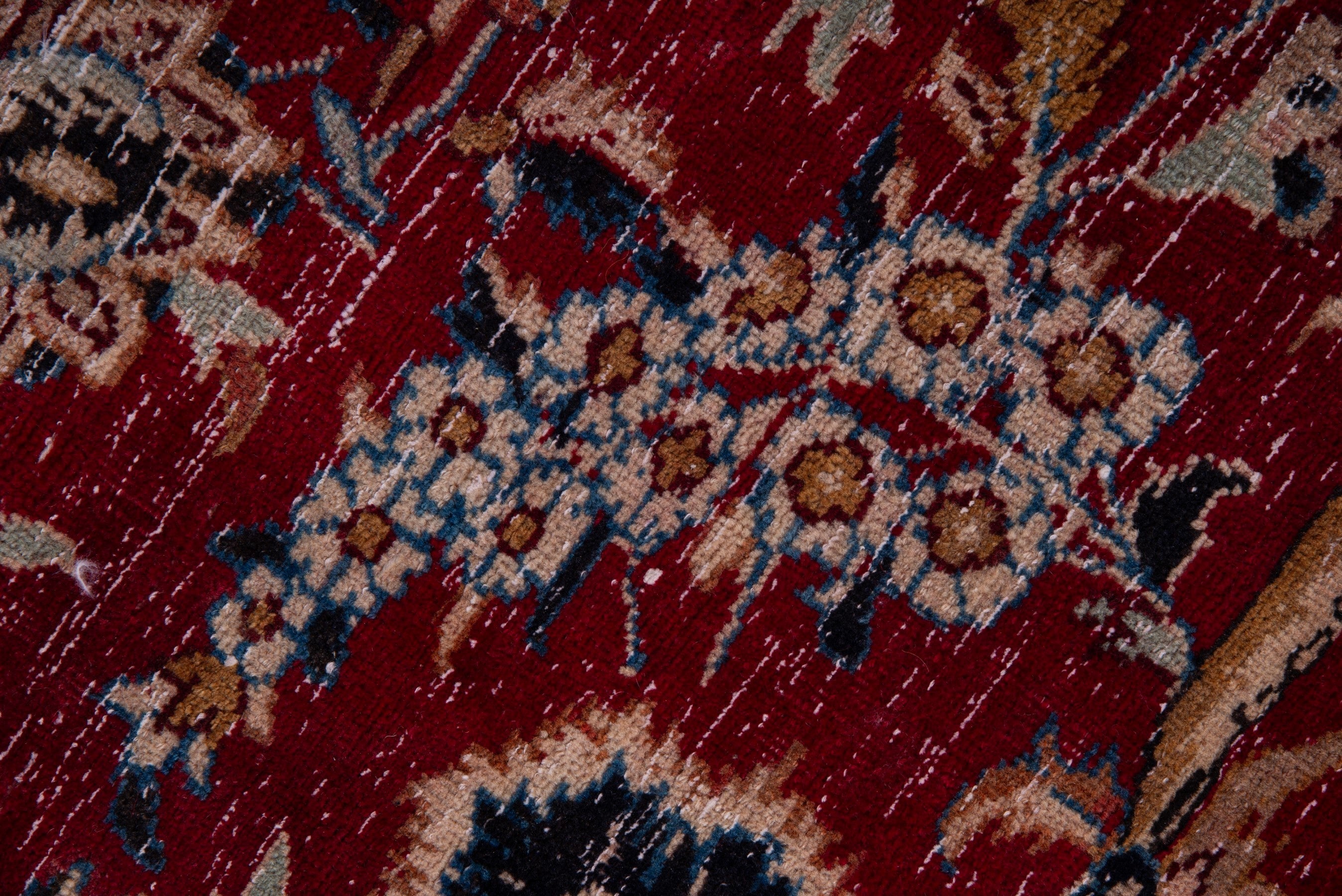 Persian Nain area rug in deep red and tan, view 12 of 19