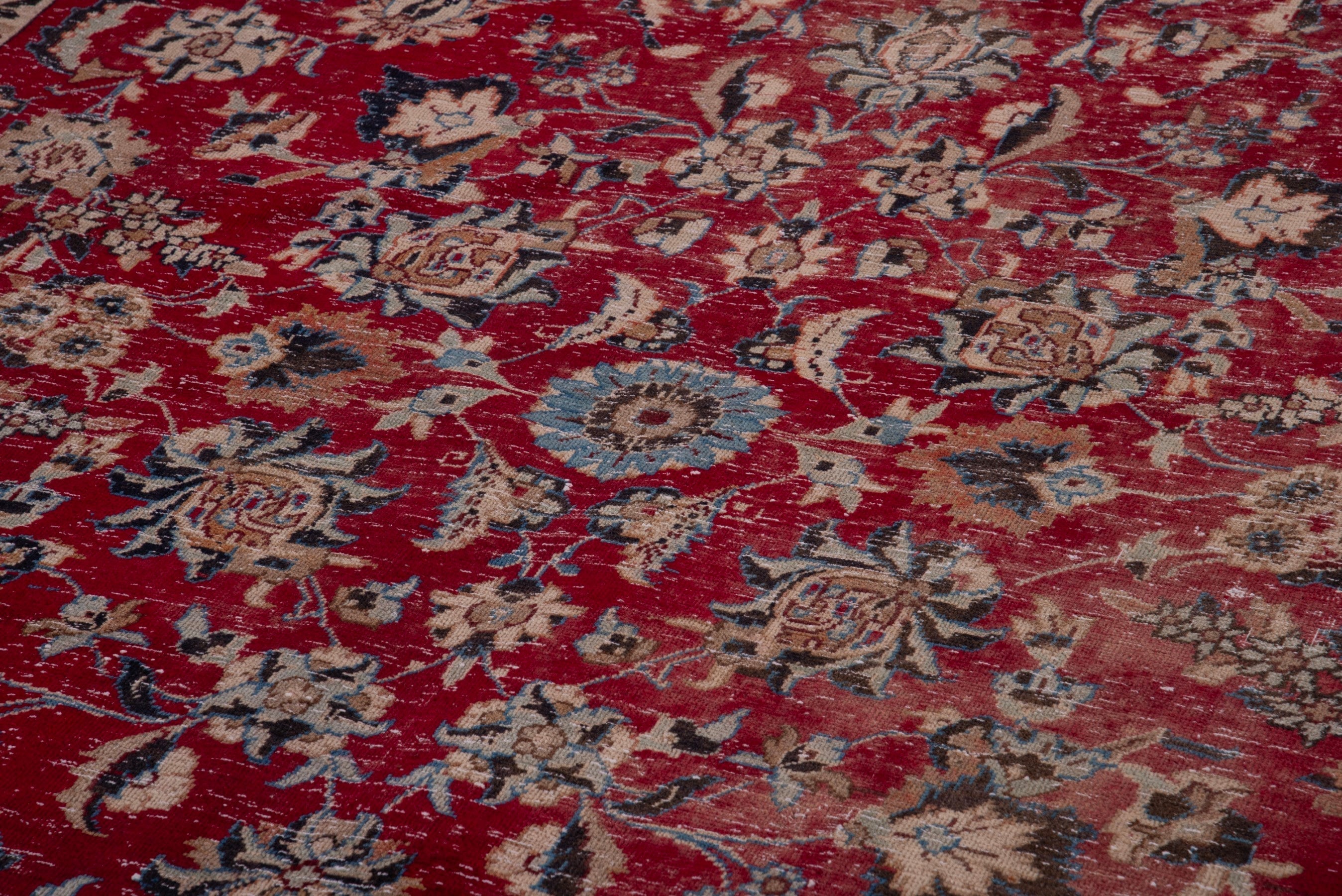 Persian Nain area rug in deep red and tan, view 9 of 19