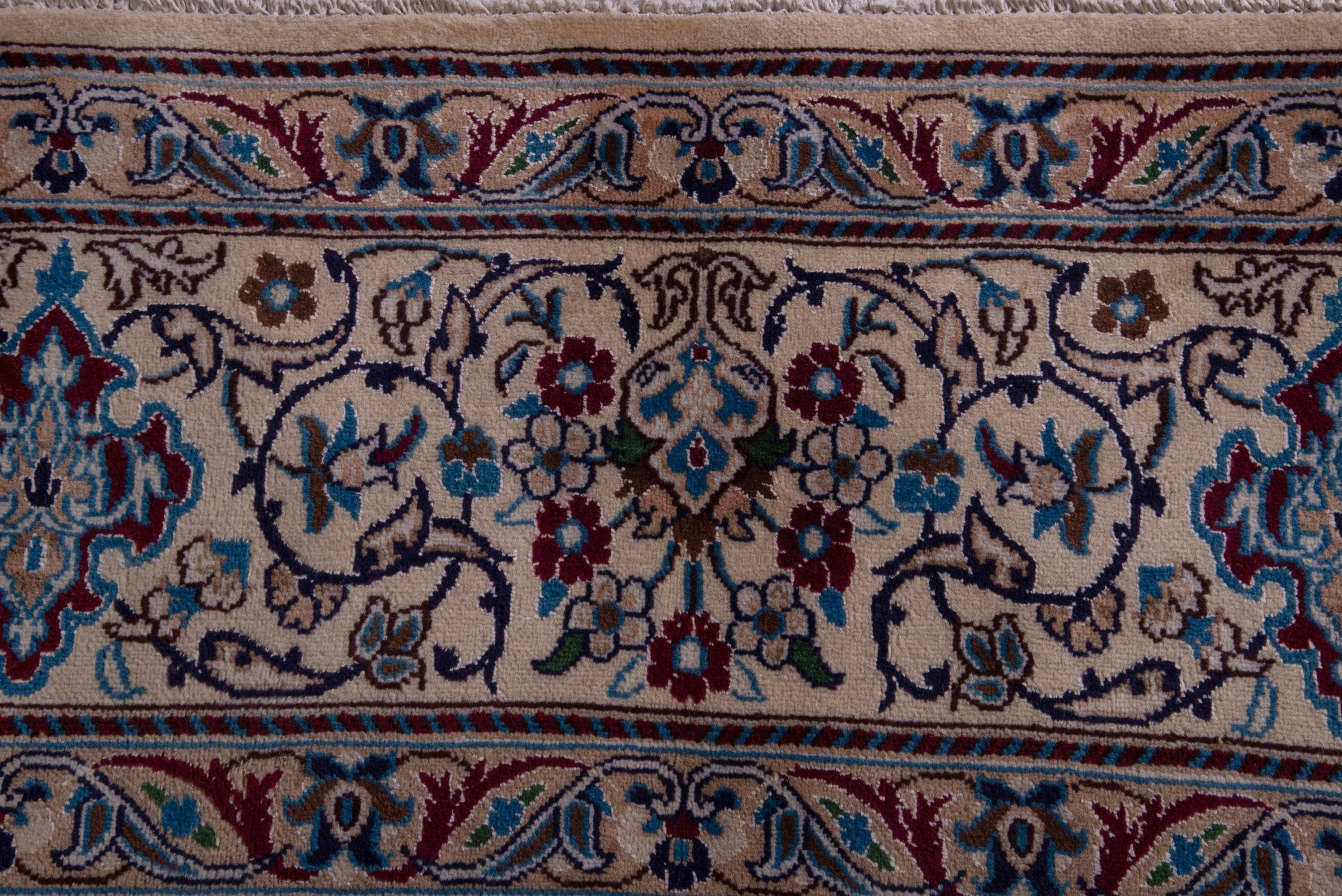 Persian Nain oversized rug in cream and navy, view 13 of 20