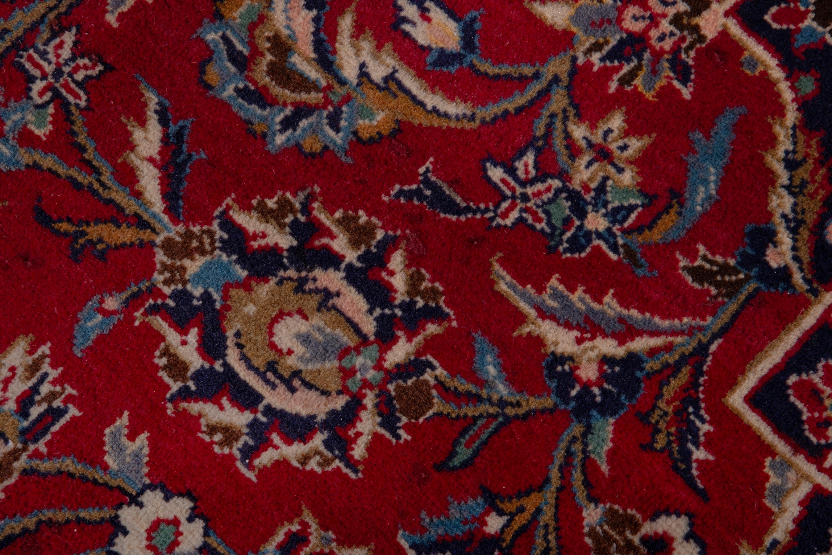 Persian Kashan oversized rug in deep red and taupe, view 10 of 18