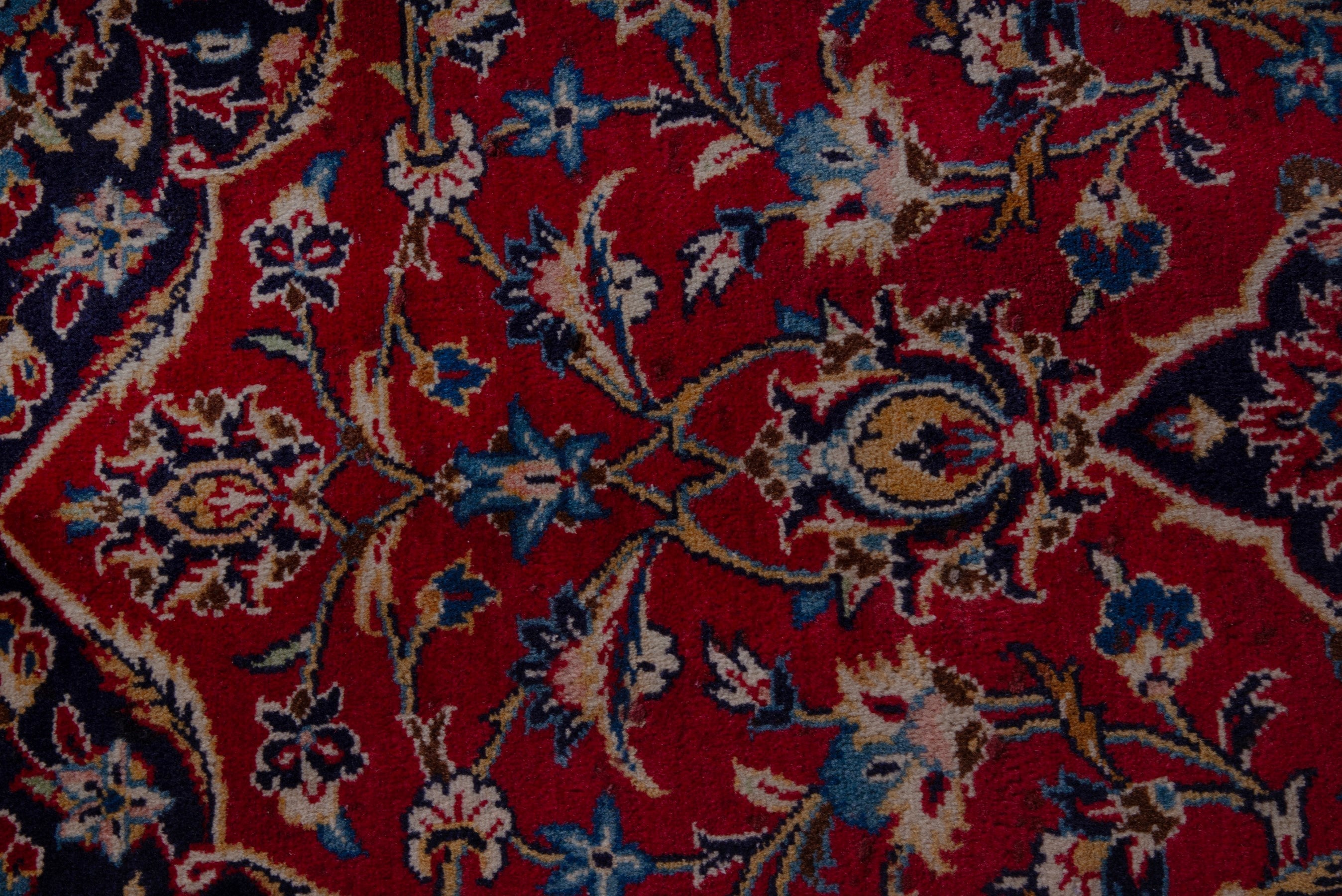 Persian Kashan oversized rug in deep red and taupe, view 11 of 18