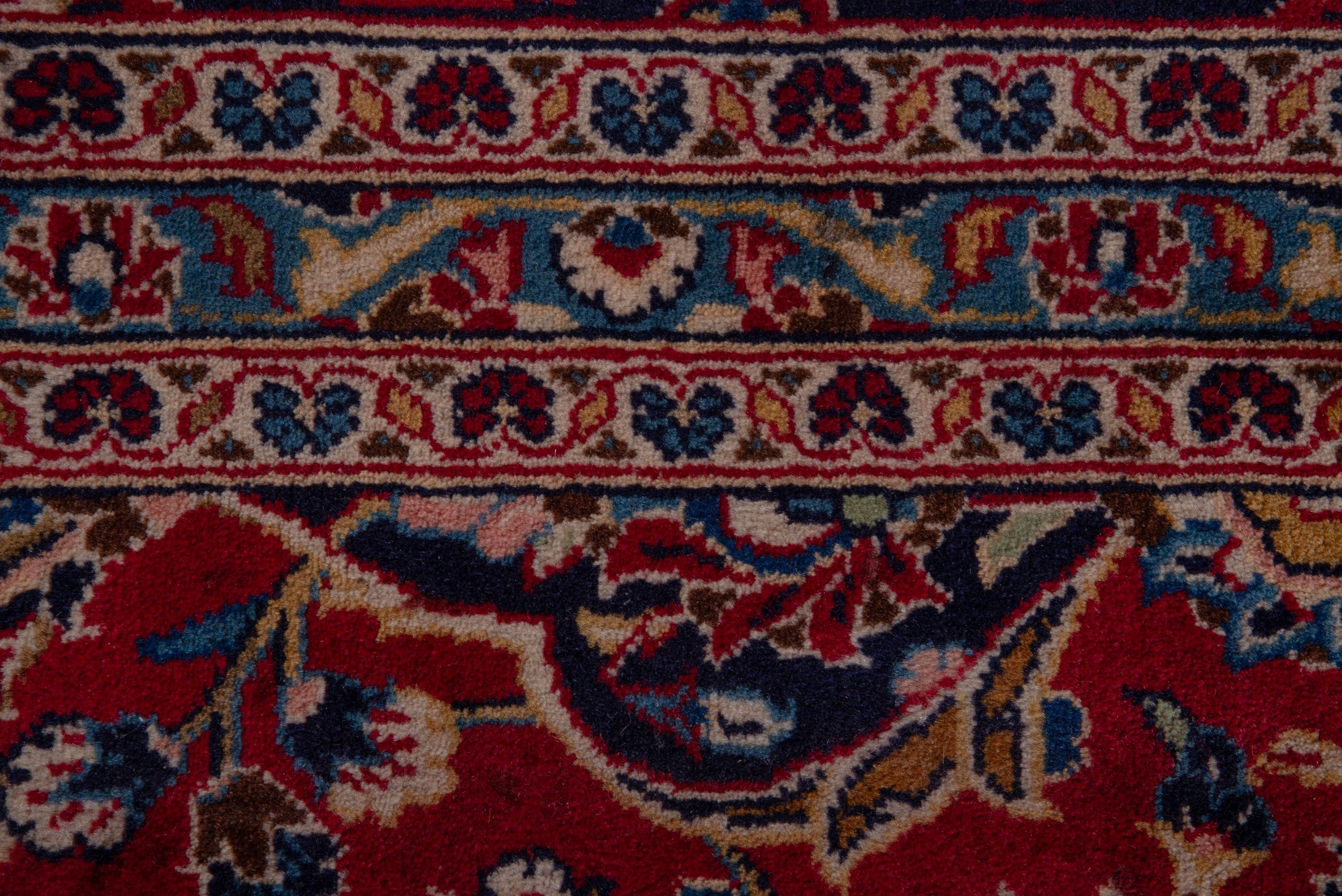 Persian Kashan oversized rug in deep red and taupe, view 12 of 18