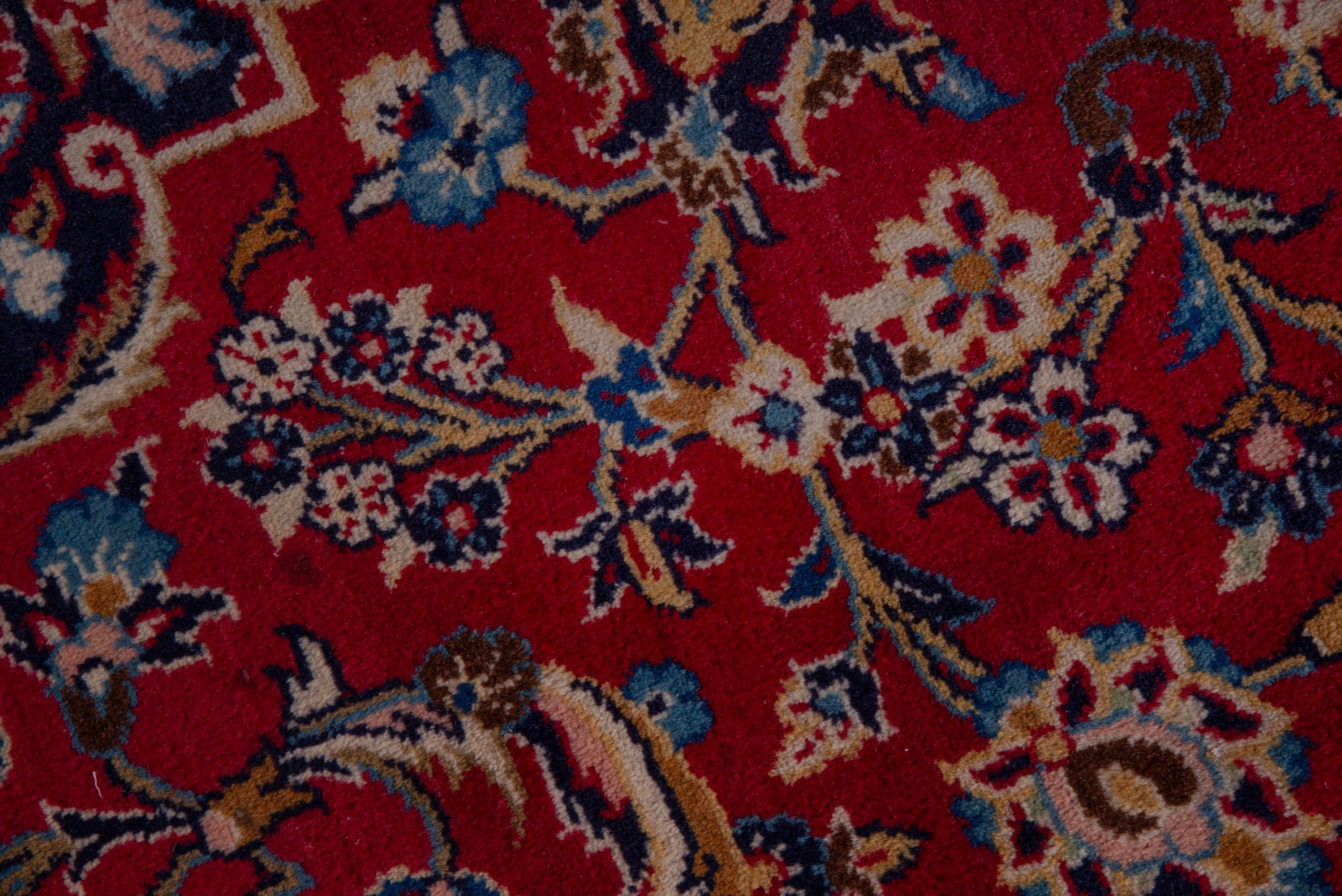 Persian Kashan oversized rug in deep red and taupe, view 13 of 18