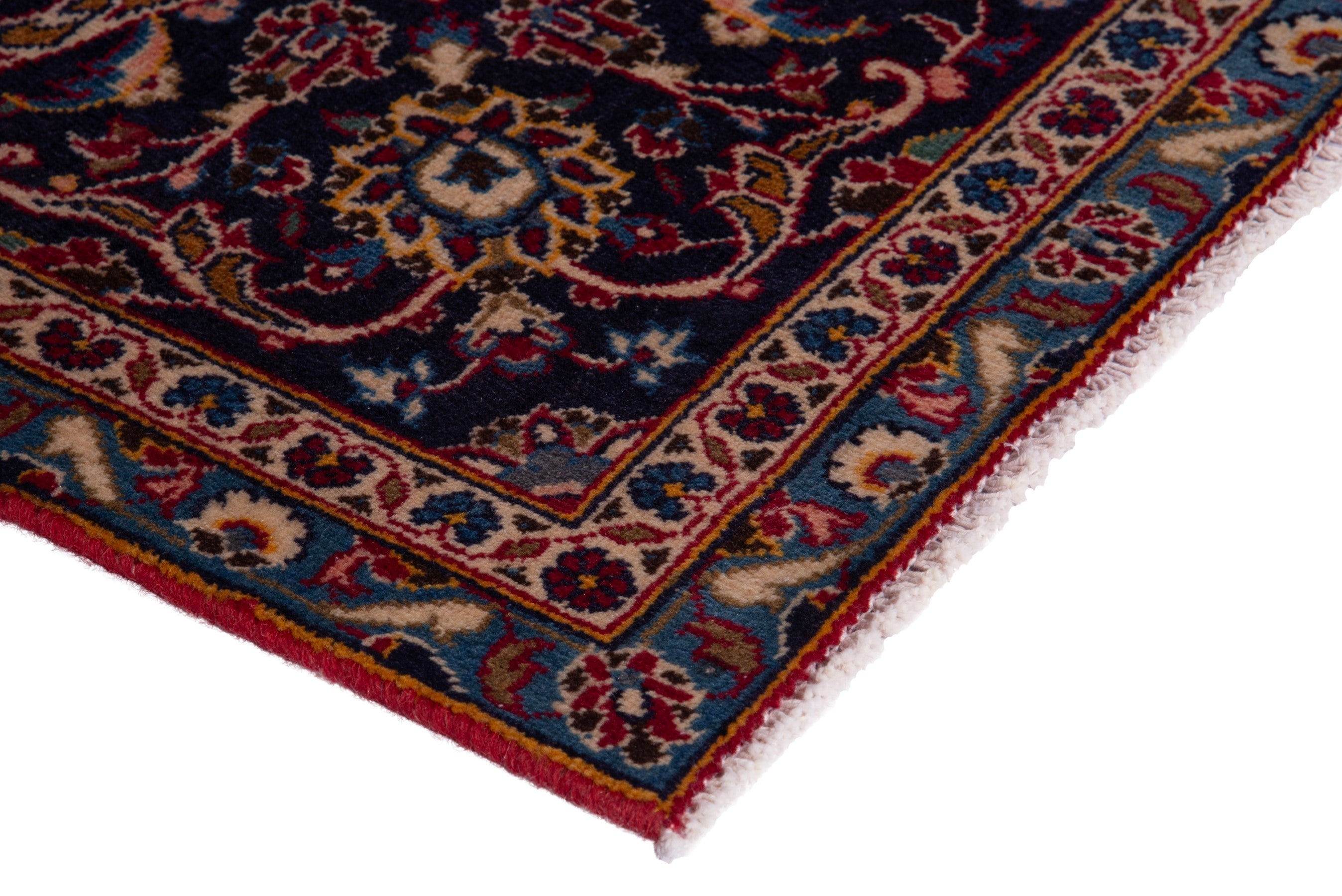 Persian Kashan oversized rug in deep red and taupe, view 4 of 18