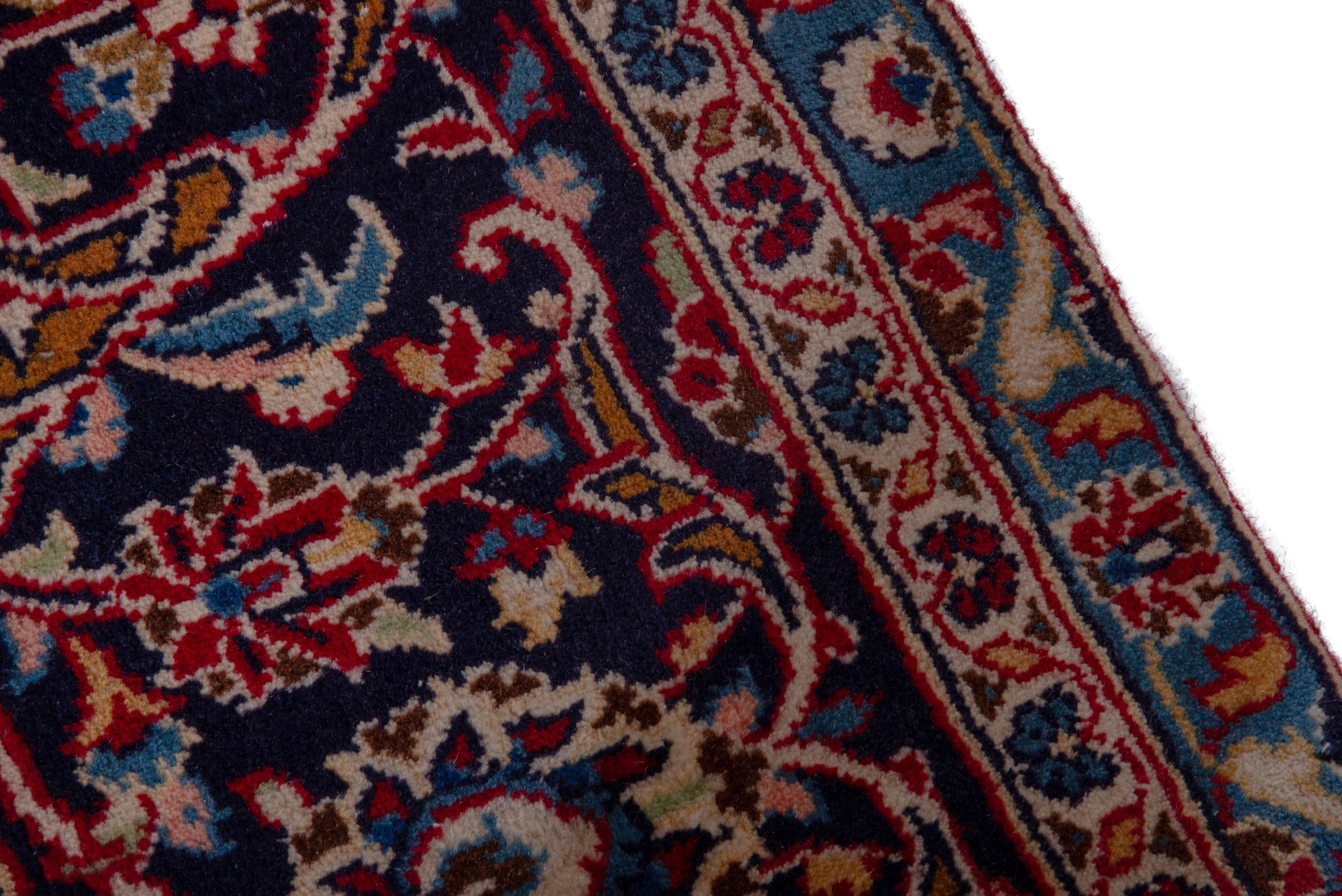 Persian Kashan oversized rug in deep red and taupe, view 7 of 18