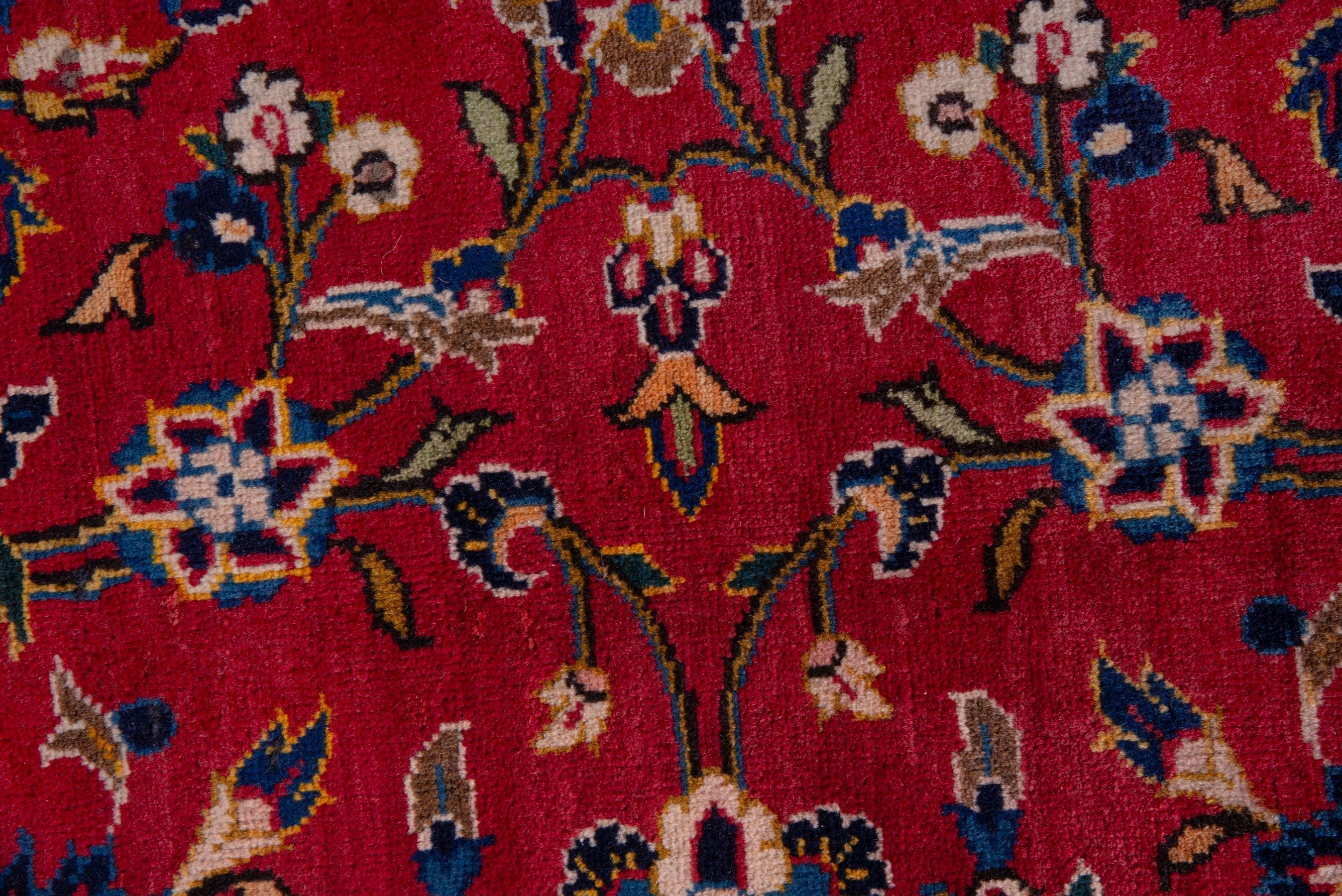 Persian Kashan oversized rug in deep red and taupe, view 11 of 16