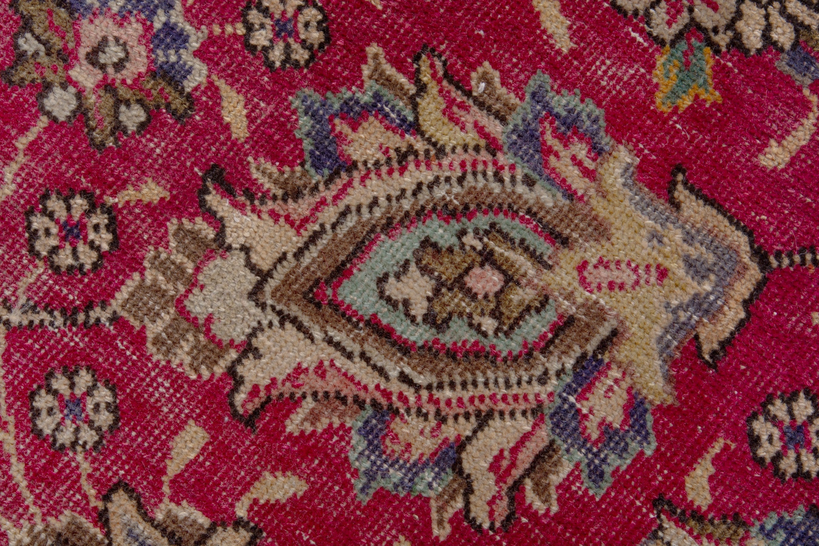 Persian Tabriz oversized rug in deep red and dark blue, view 11 of 17