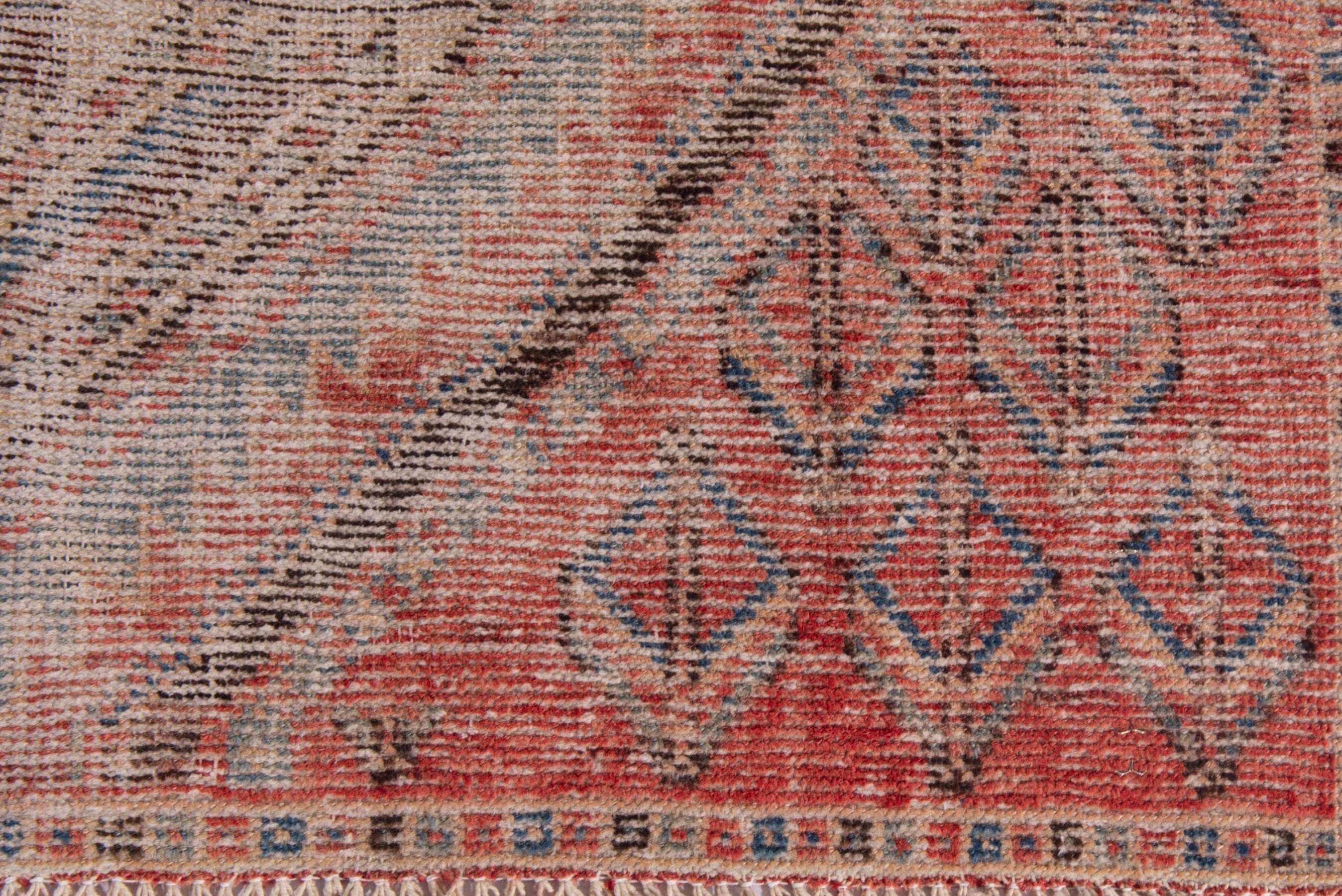 Persian Sirjan accent rug in greige and rust, view 10 of 17