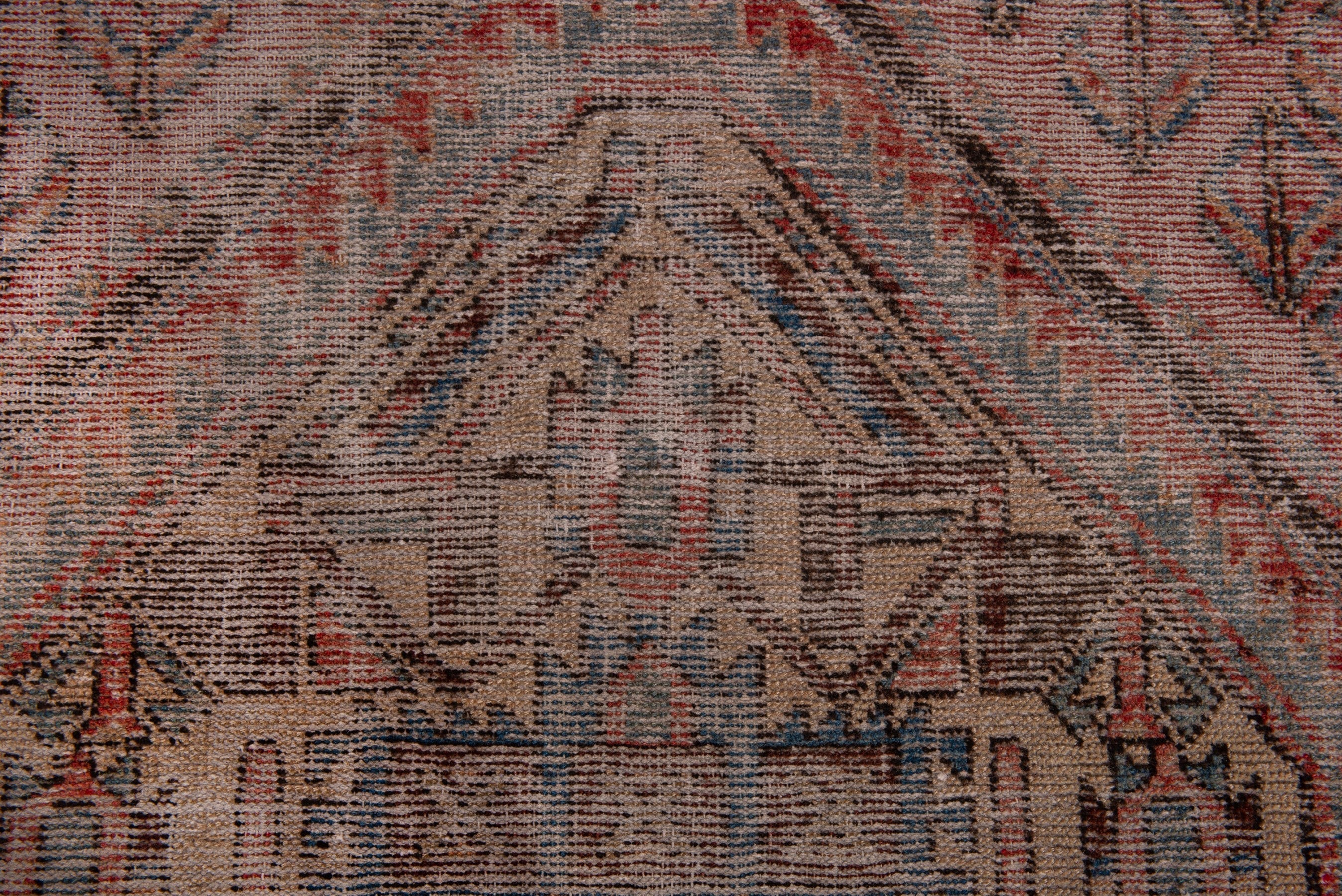 Persian Sirjan accent rug in greige and rust, view 11 of 17