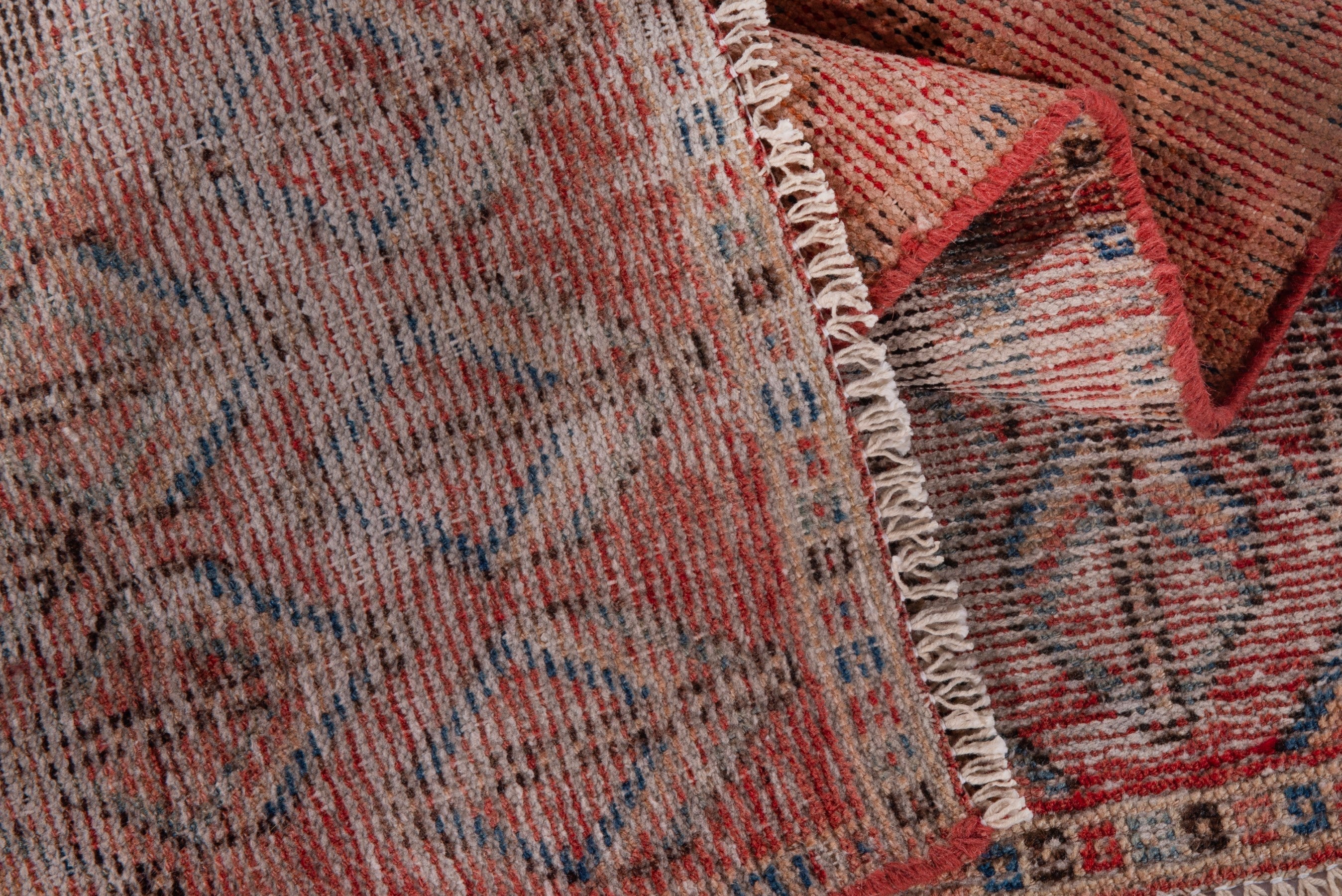 Persian Sirjan accent rug in greige and rust, view 15 of 17