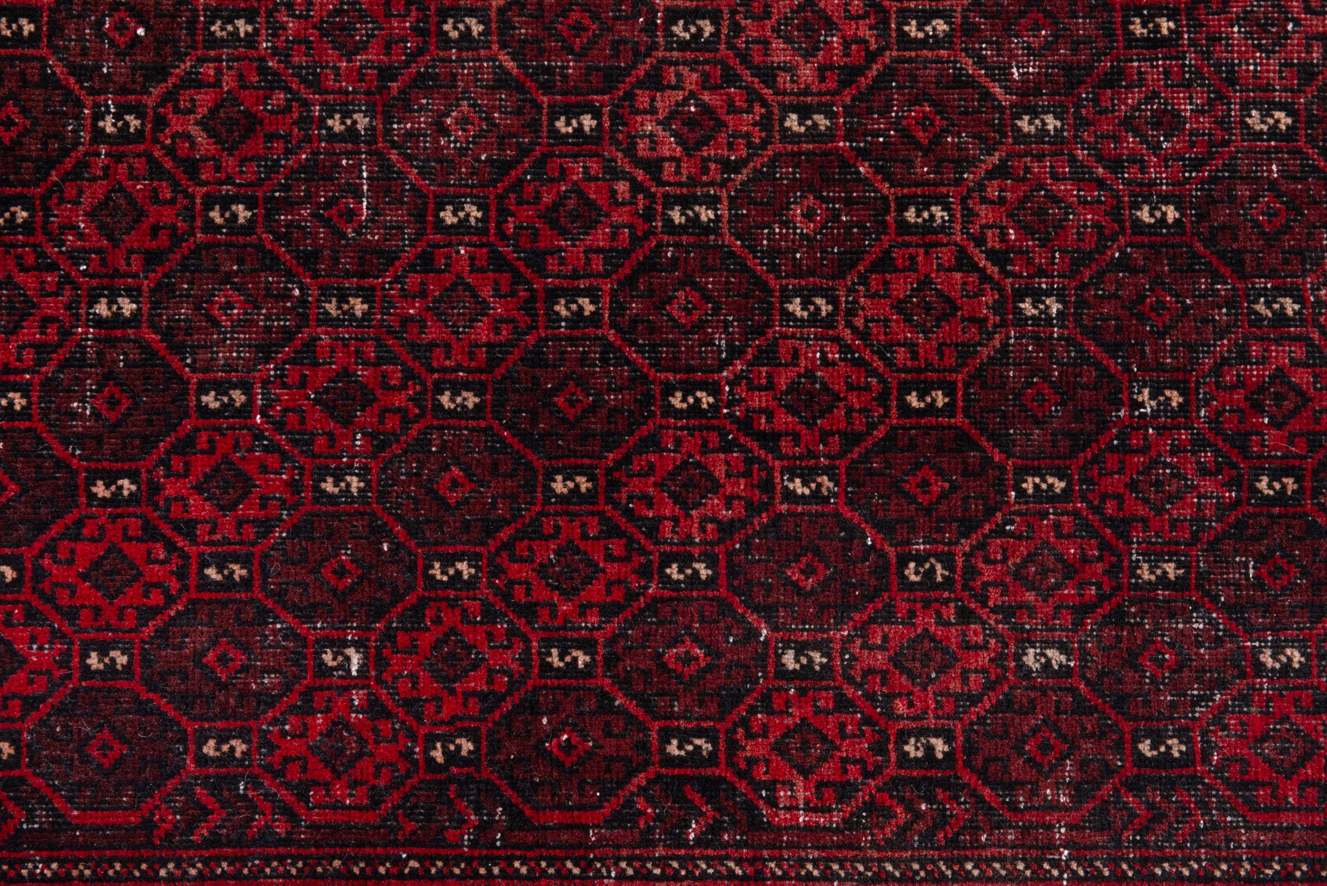 Persian Baluch runner rug in burgundy and deep red, view 12 of 15