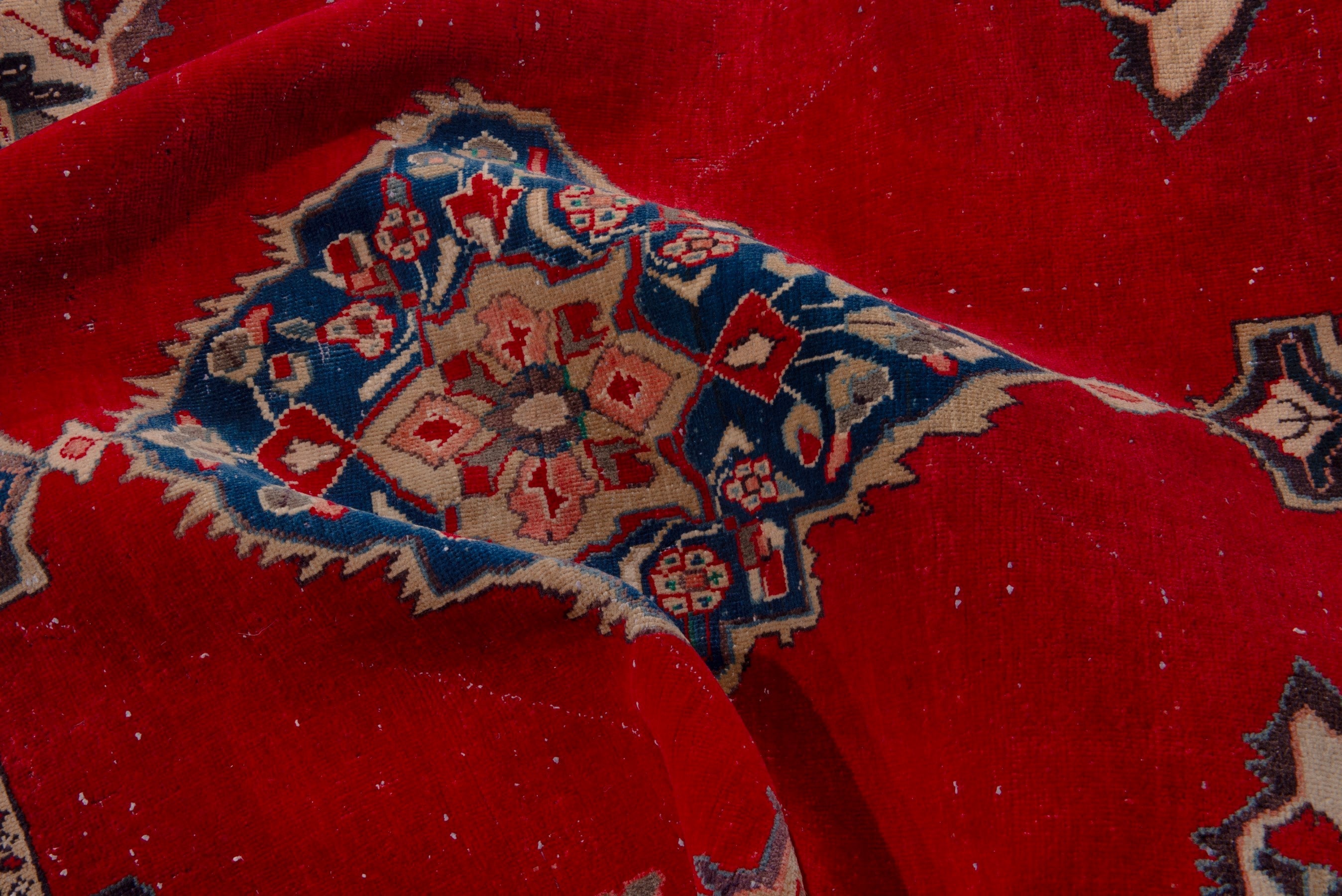 Persian Arak runner rug in deep red and dark blue, view 15 of 18