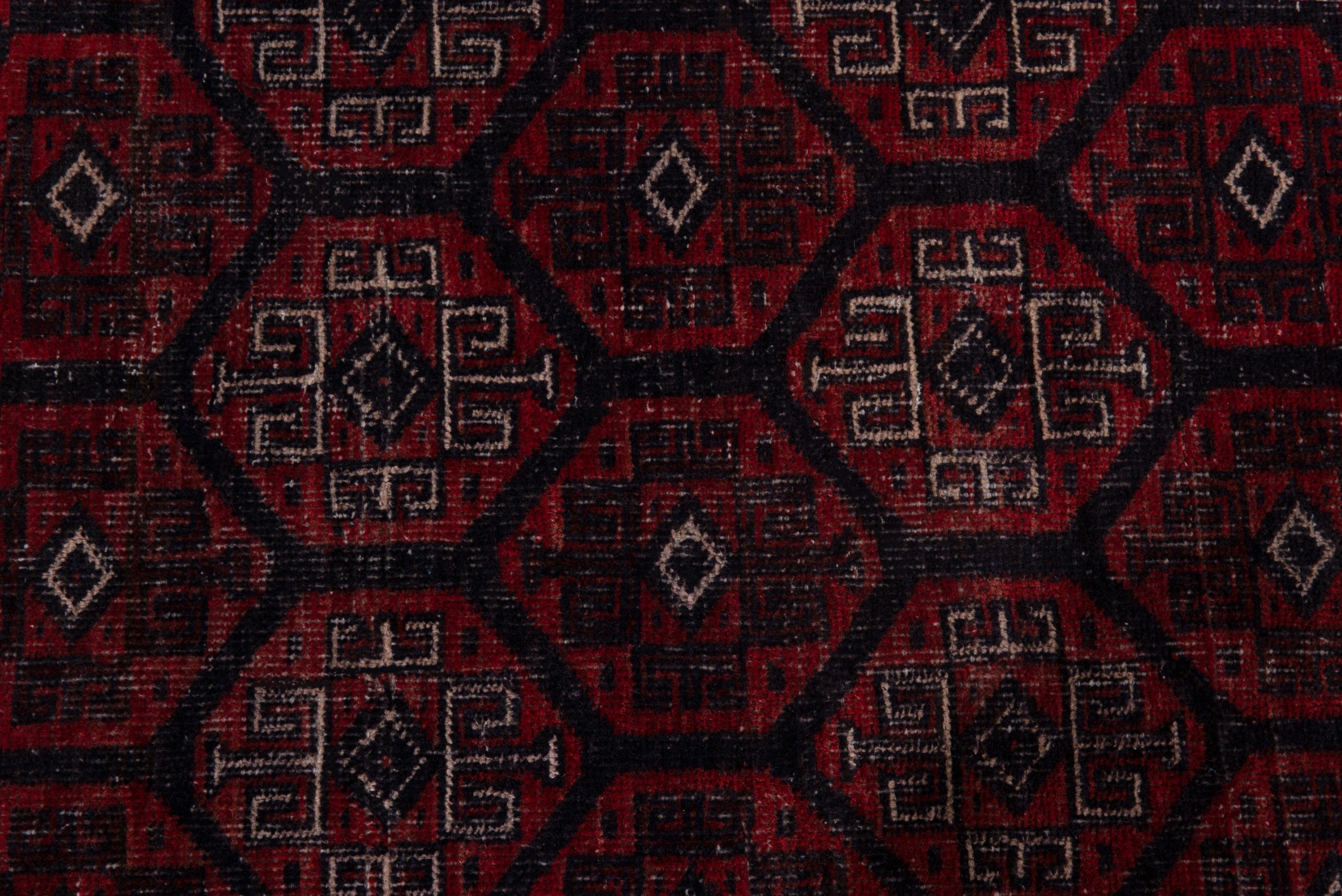 Persian Baluch runner rug in burgundy and faded red, view 11 of 16