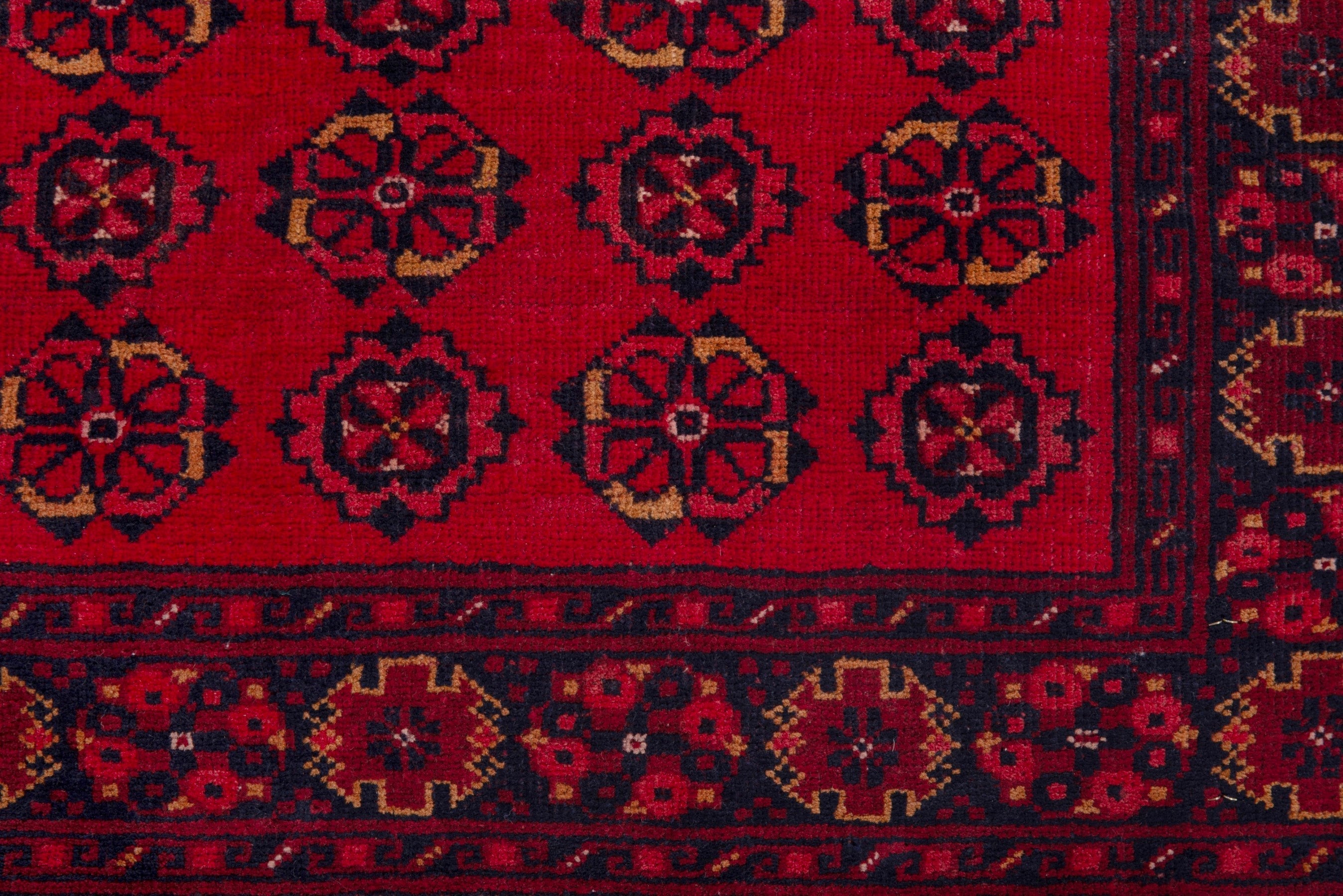 Persian Torkaman accent rug in deep red and burgundy, view 10 of 18