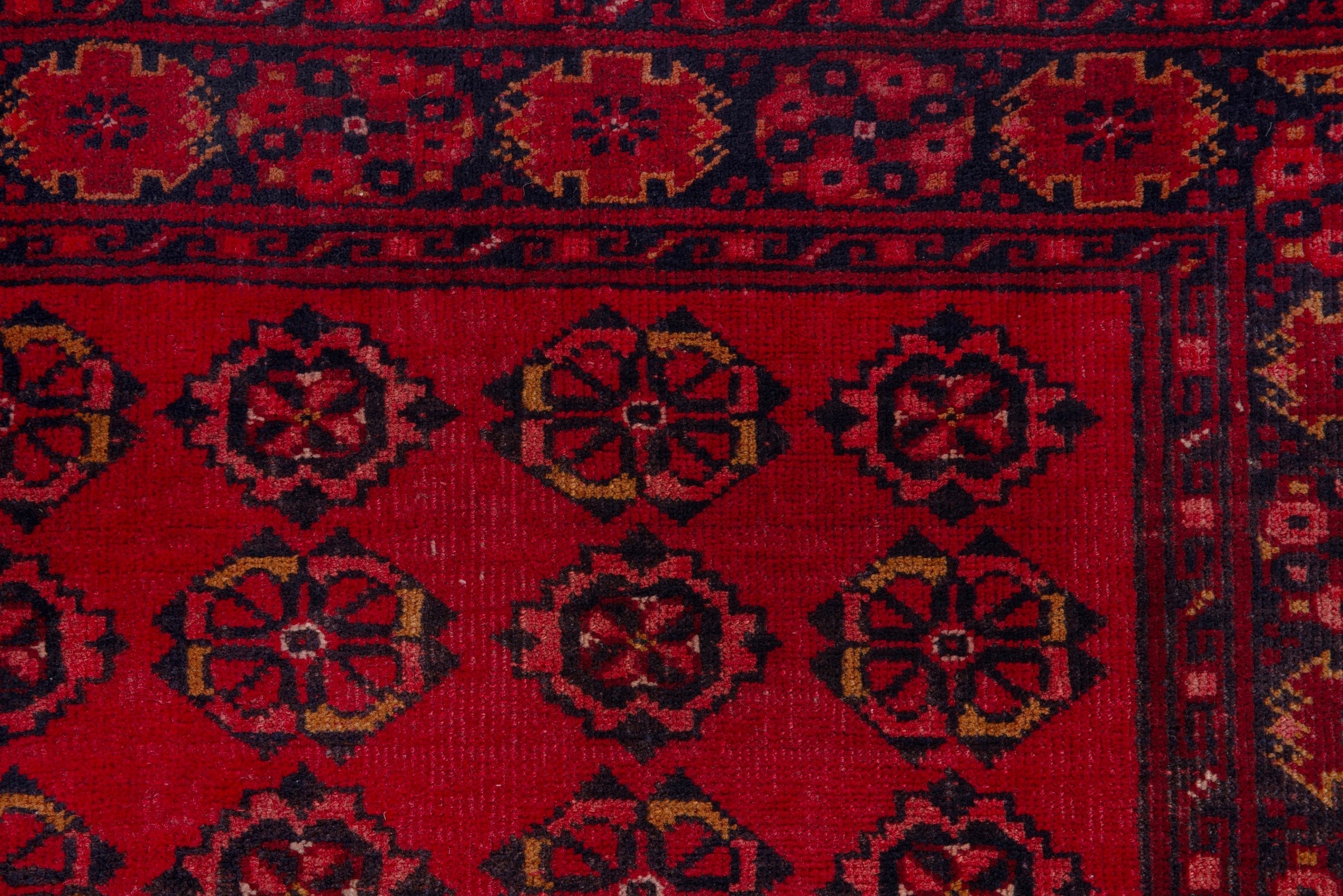 Persian Torkaman accent rug in deep red and burgundy, view 12 of 18