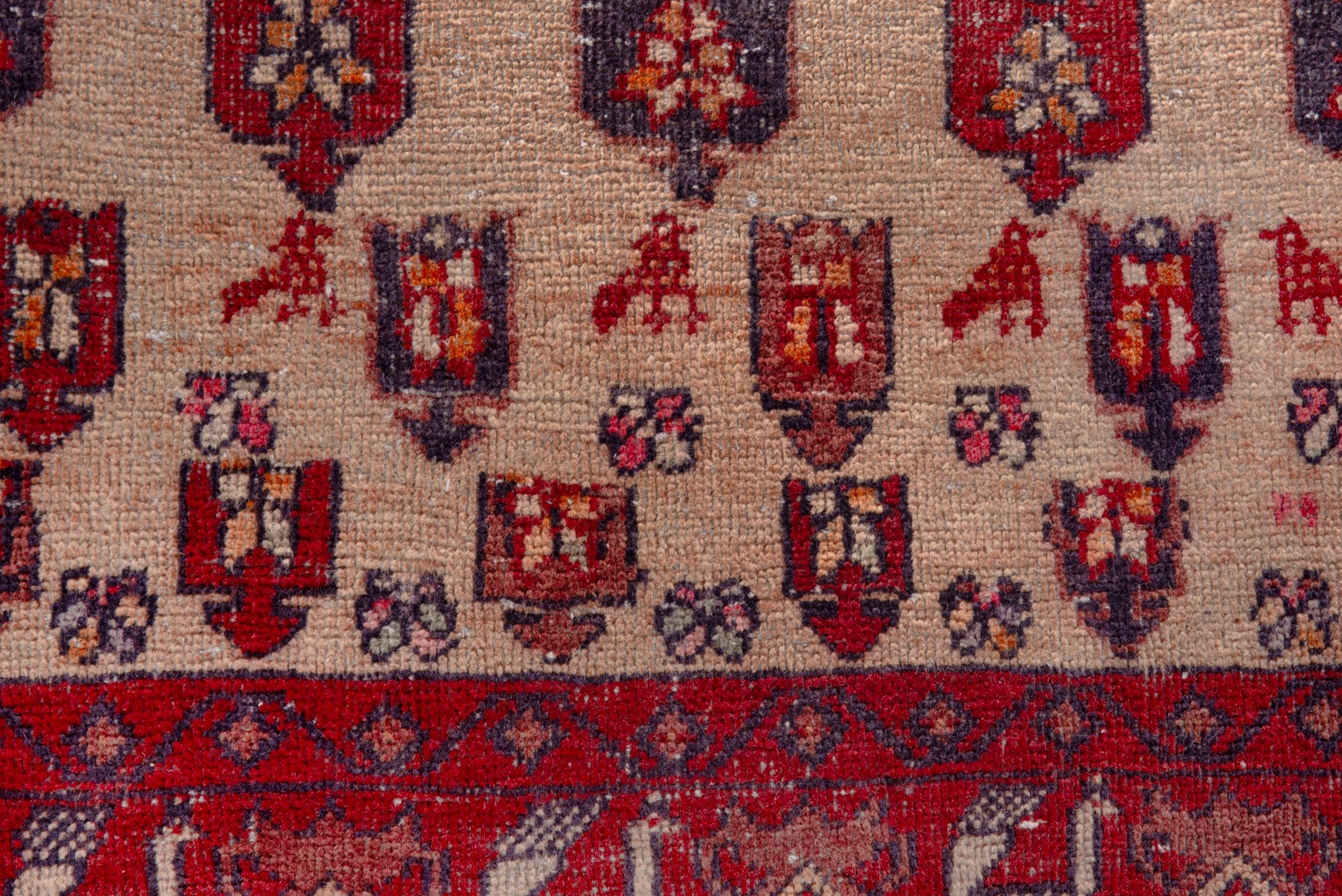 Persian Baluch accent rug in burgundy and cream, view 10 of 19