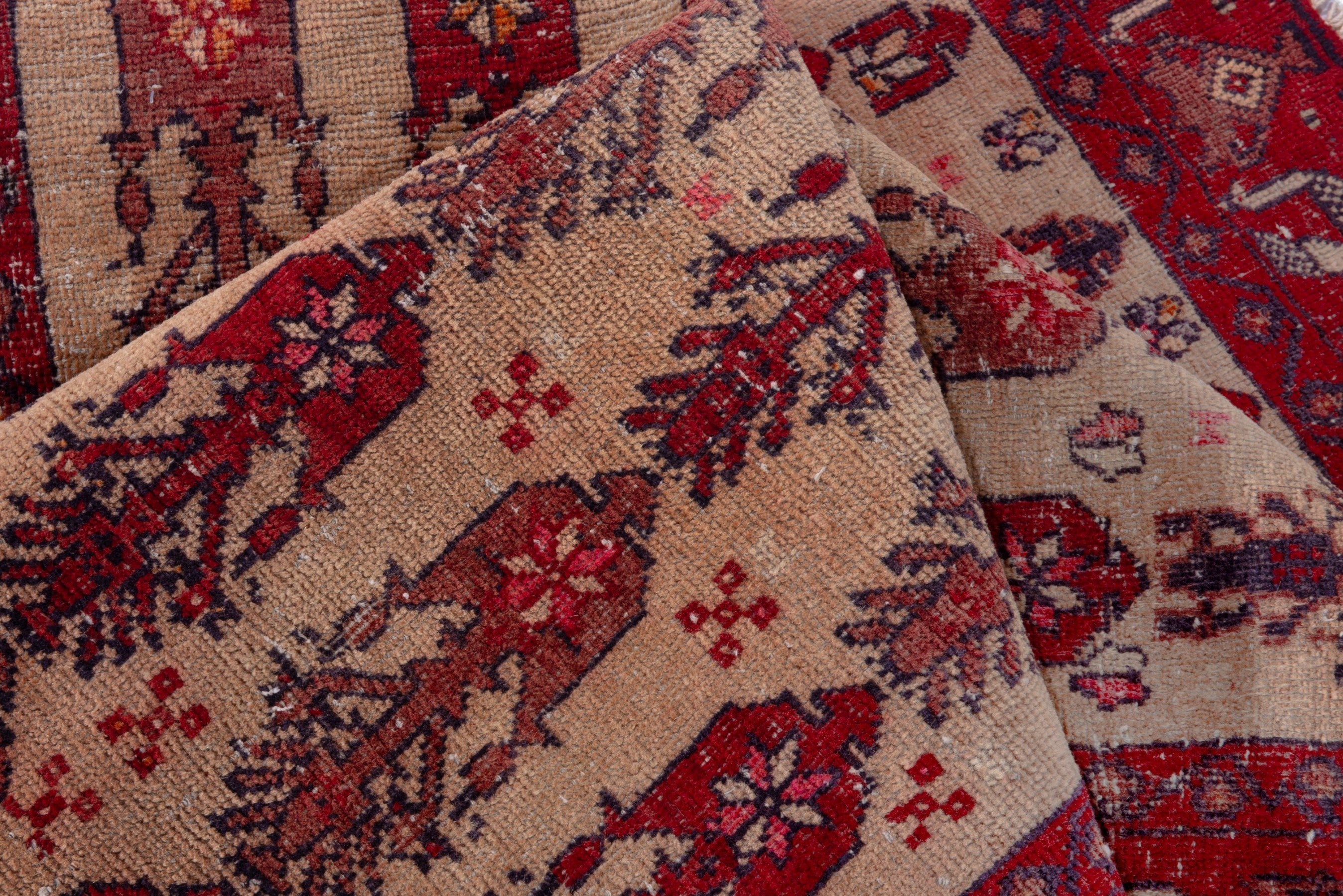Persian Baluch accent rug in burgundy and cream, view 15 of 19