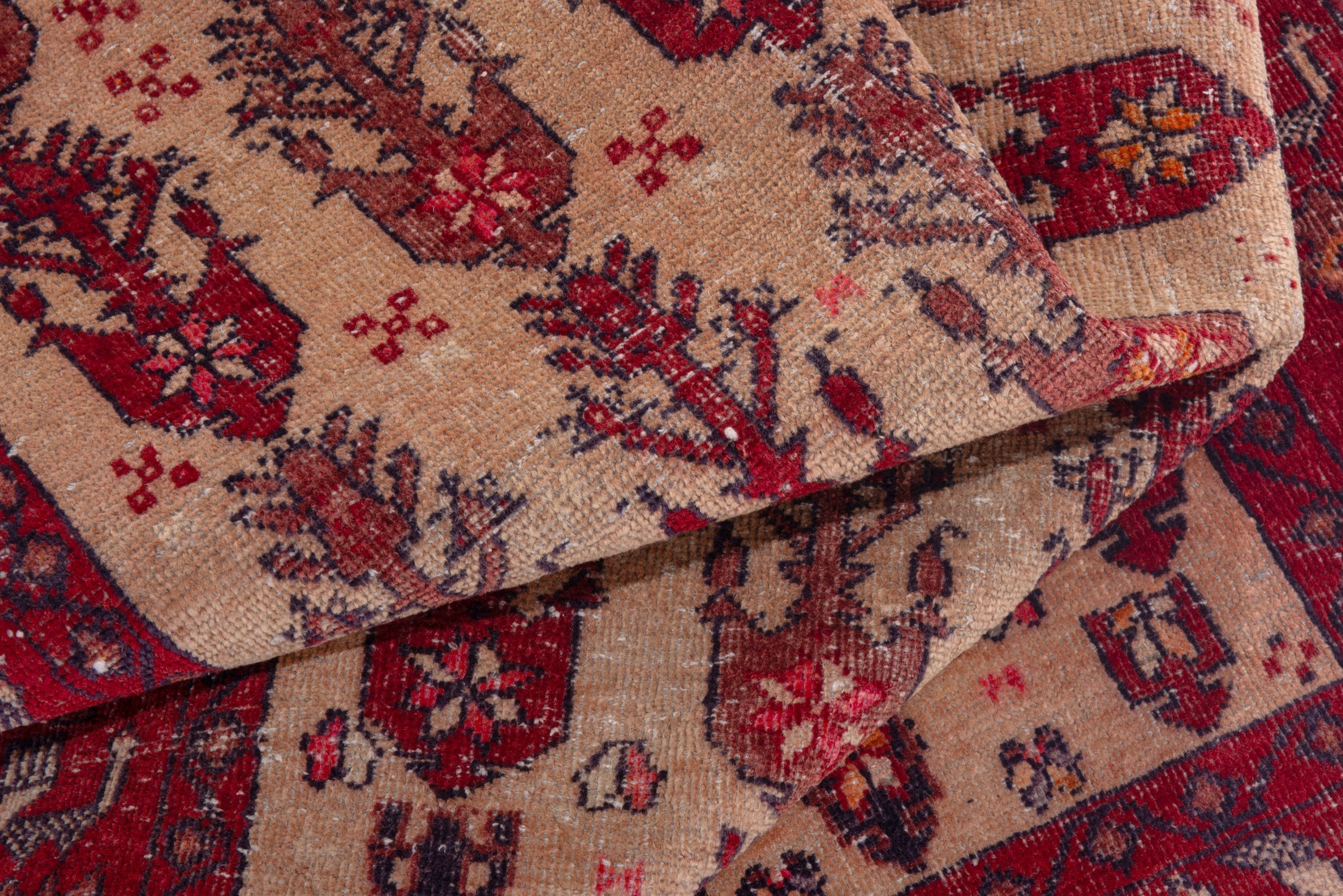 Persian Baluch accent rug in burgundy and cream, view 16 of 19