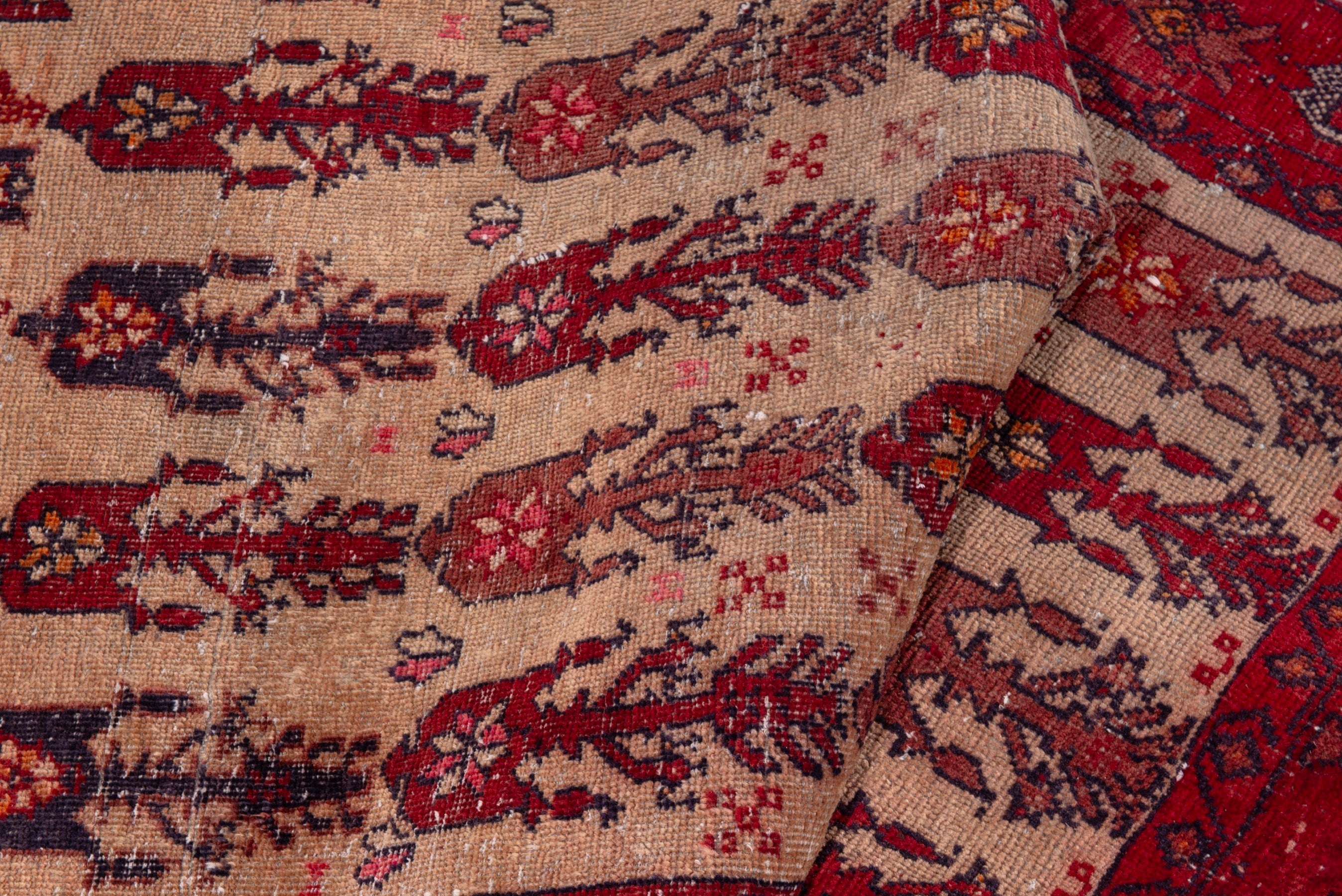 Persian Baluch accent rug in burgundy and cream, view 18 of 19