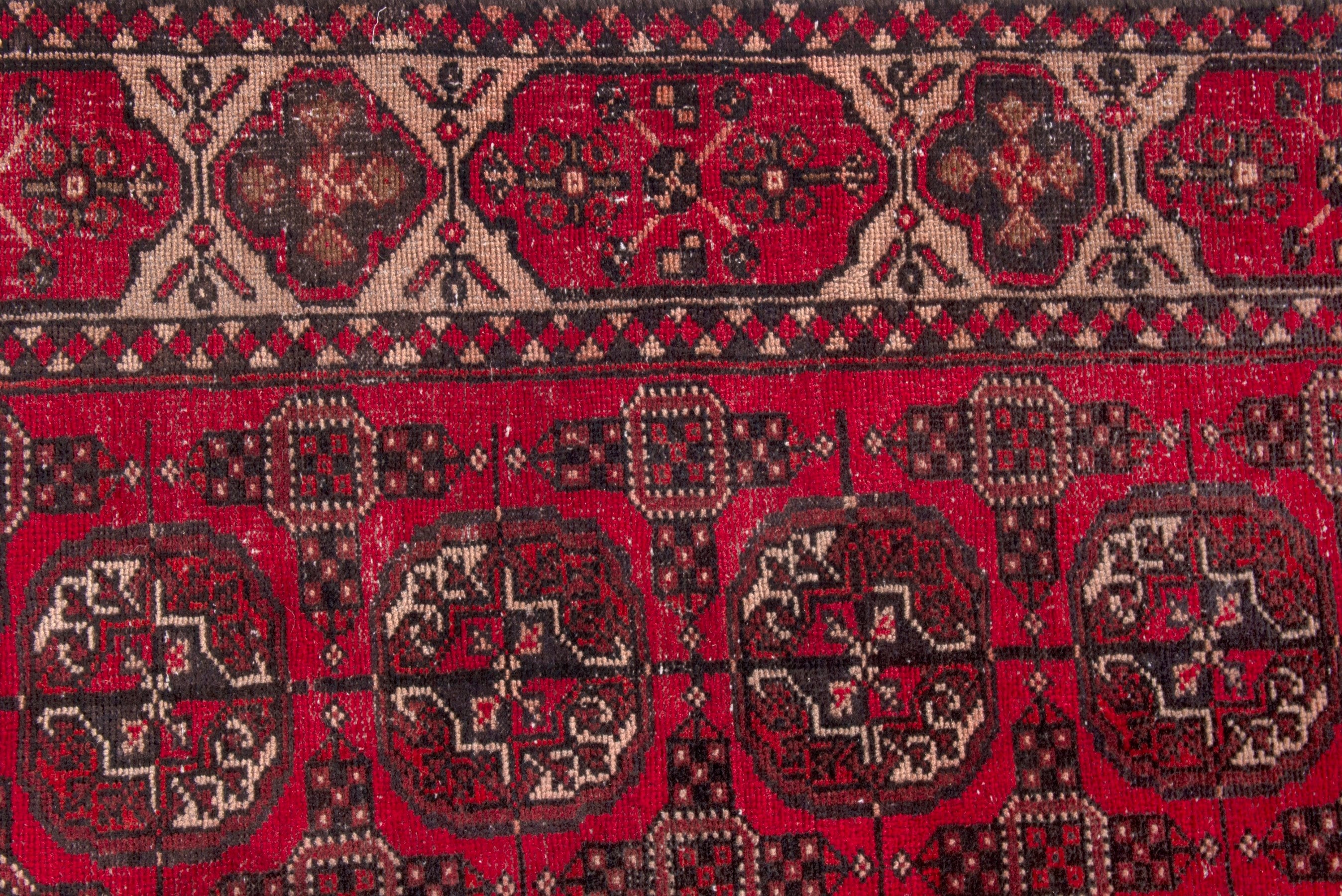 Persian Ghoochan area rug in deep red and antique gold, view 12 of 17