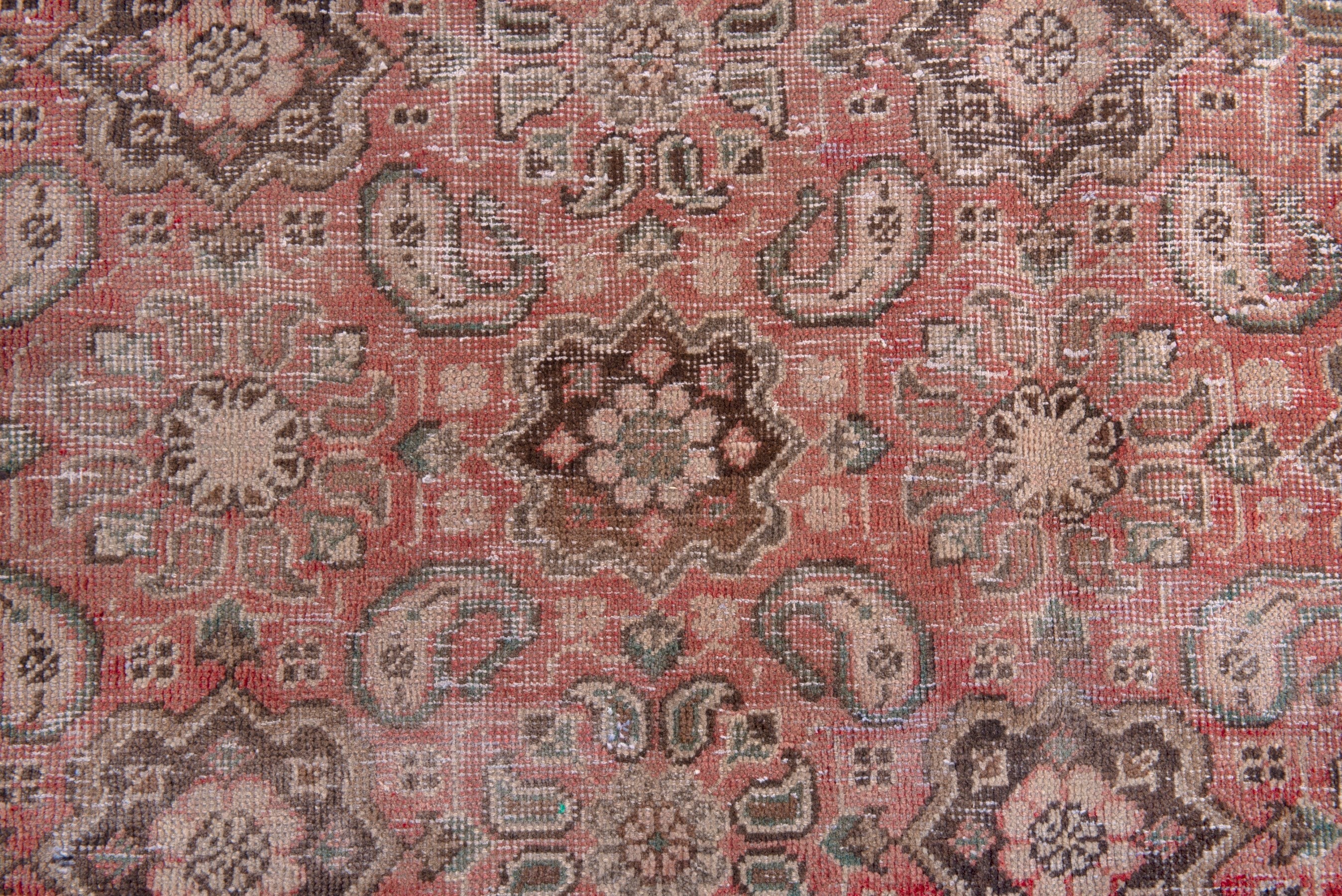 Persian Mahal area rug in faded red and muted pink, view 10 of 17