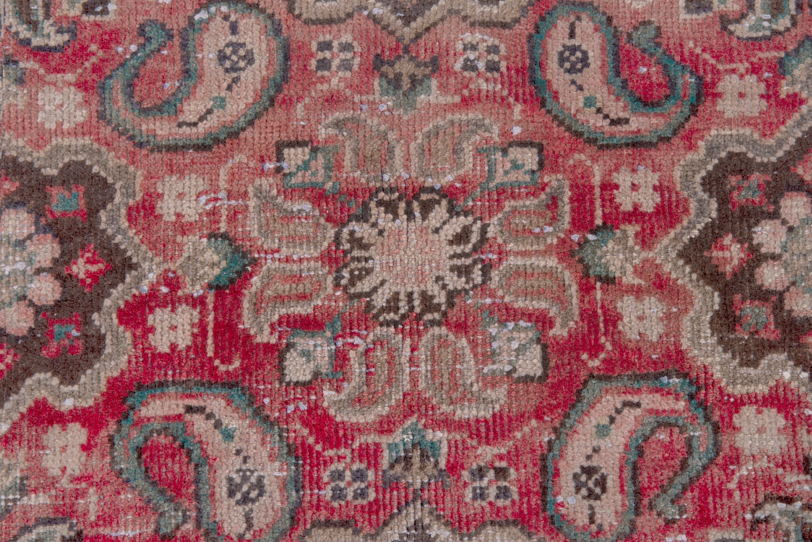 Persian Mahal area rug in faded red and muted pink, view 13 of 17