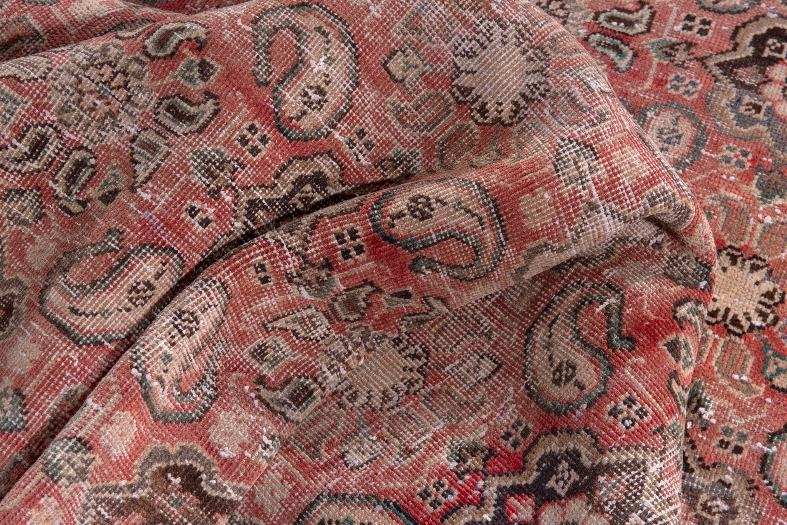 Persian Mahal area rug in faded red and muted pink, view 14 of 17
