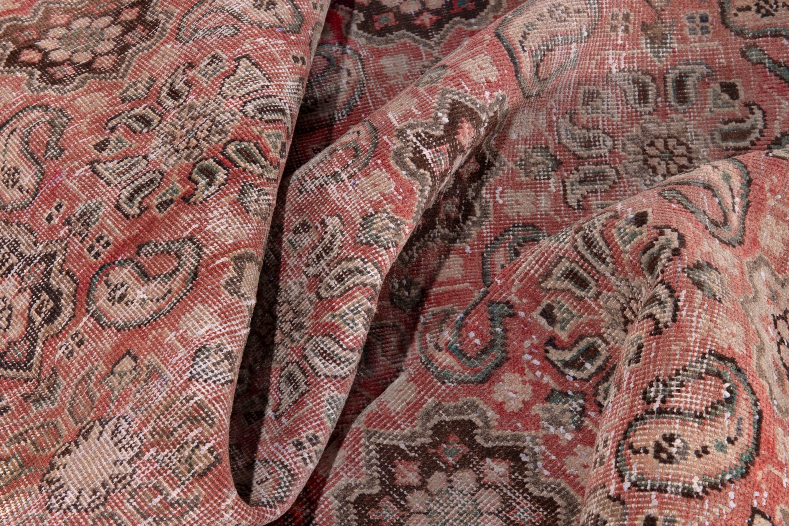 Persian Mahal area rug in faded red and muted pink, view 15 of 17