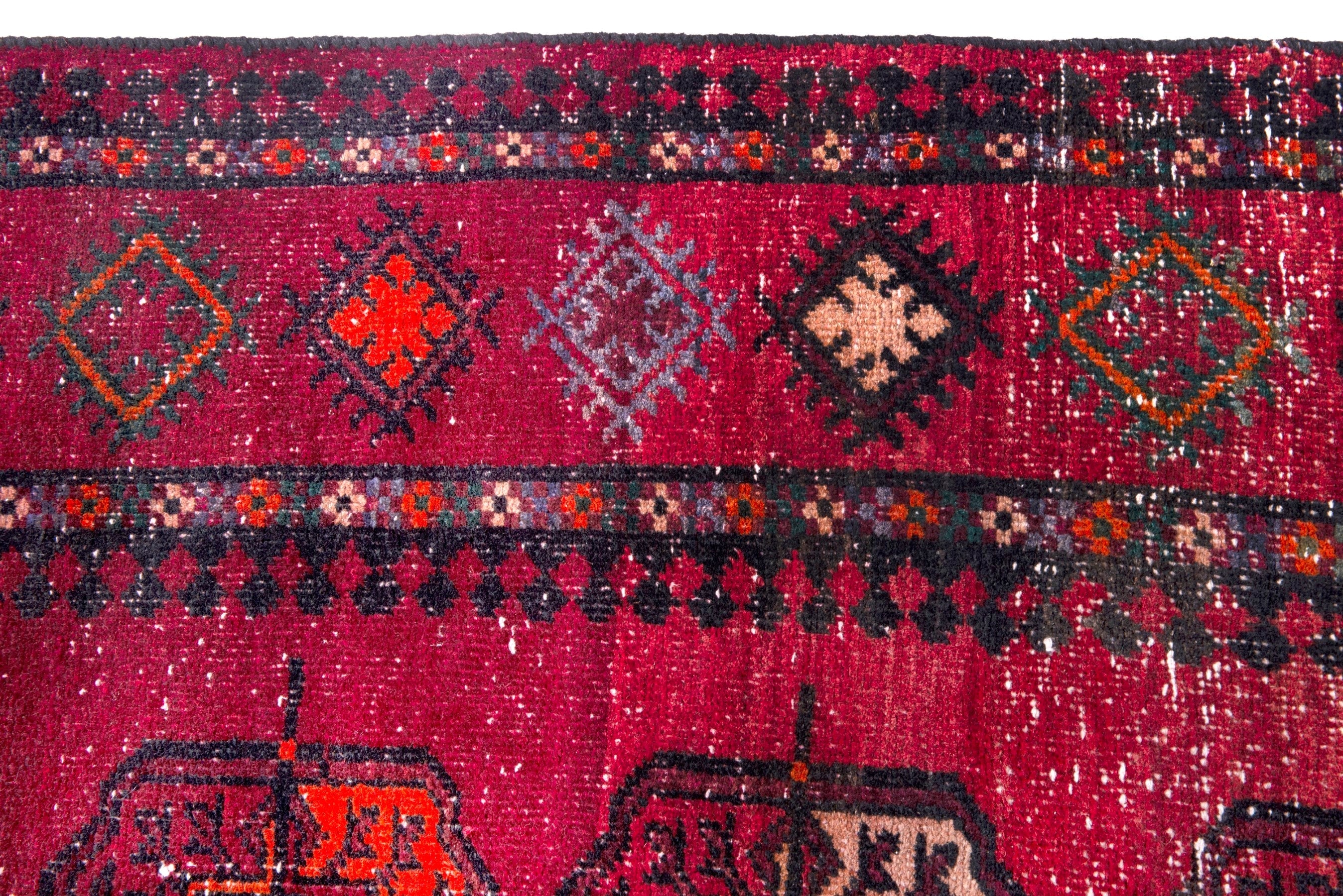 Persian Ghoochan area rug in deep red and faded red, view 13 of 19