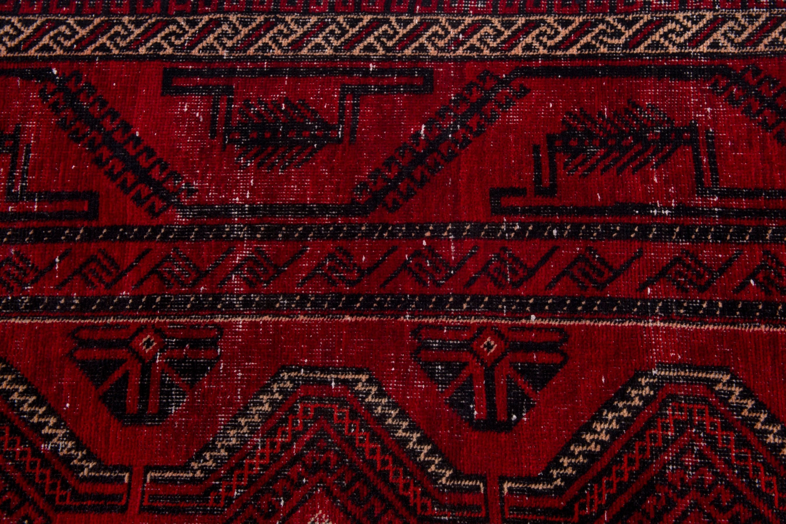 Persian Baluch area rug in deep red and burgundy, view 12 of 17