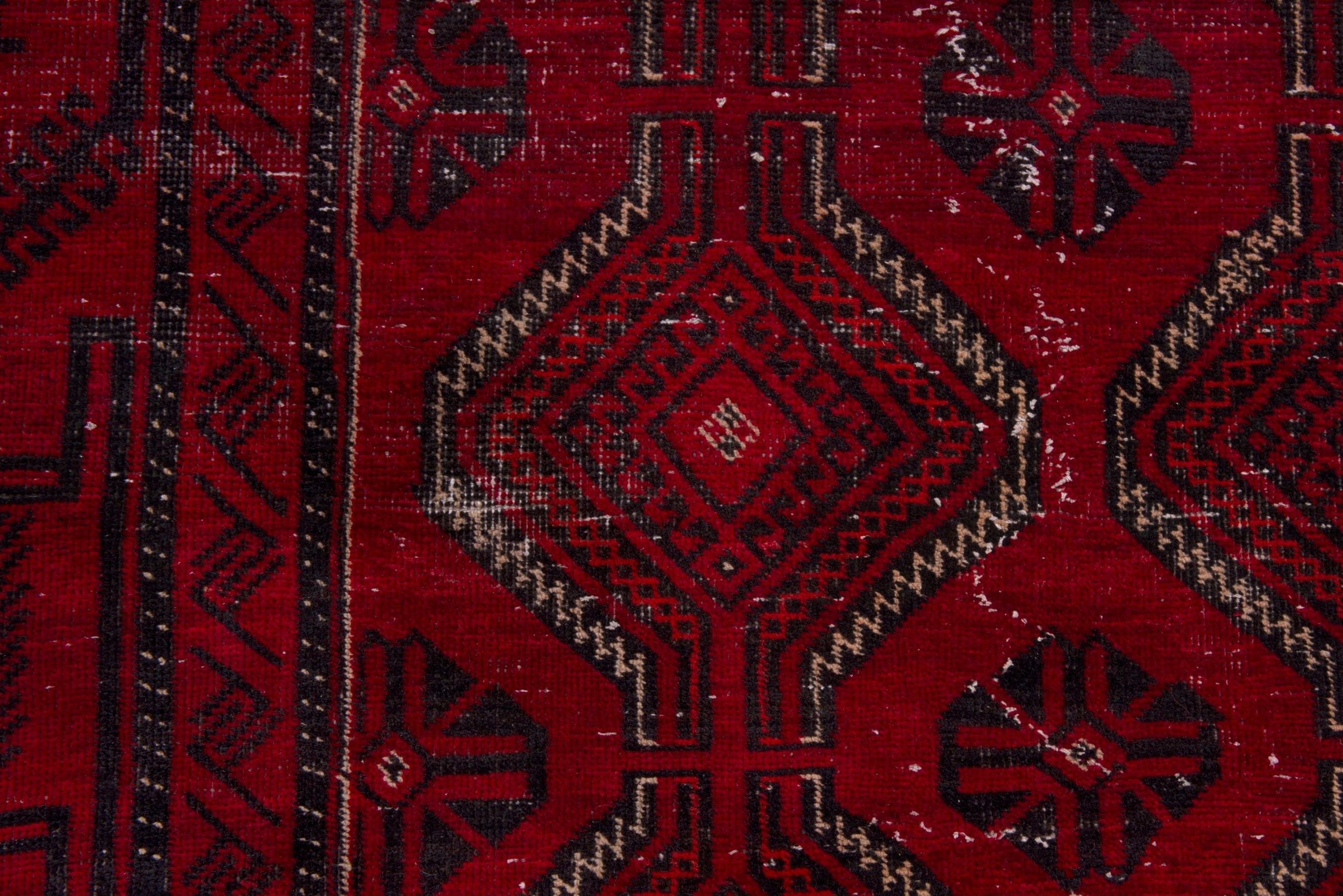 Persian Baluch area rug in deep red and burgundy, view 13 of 17