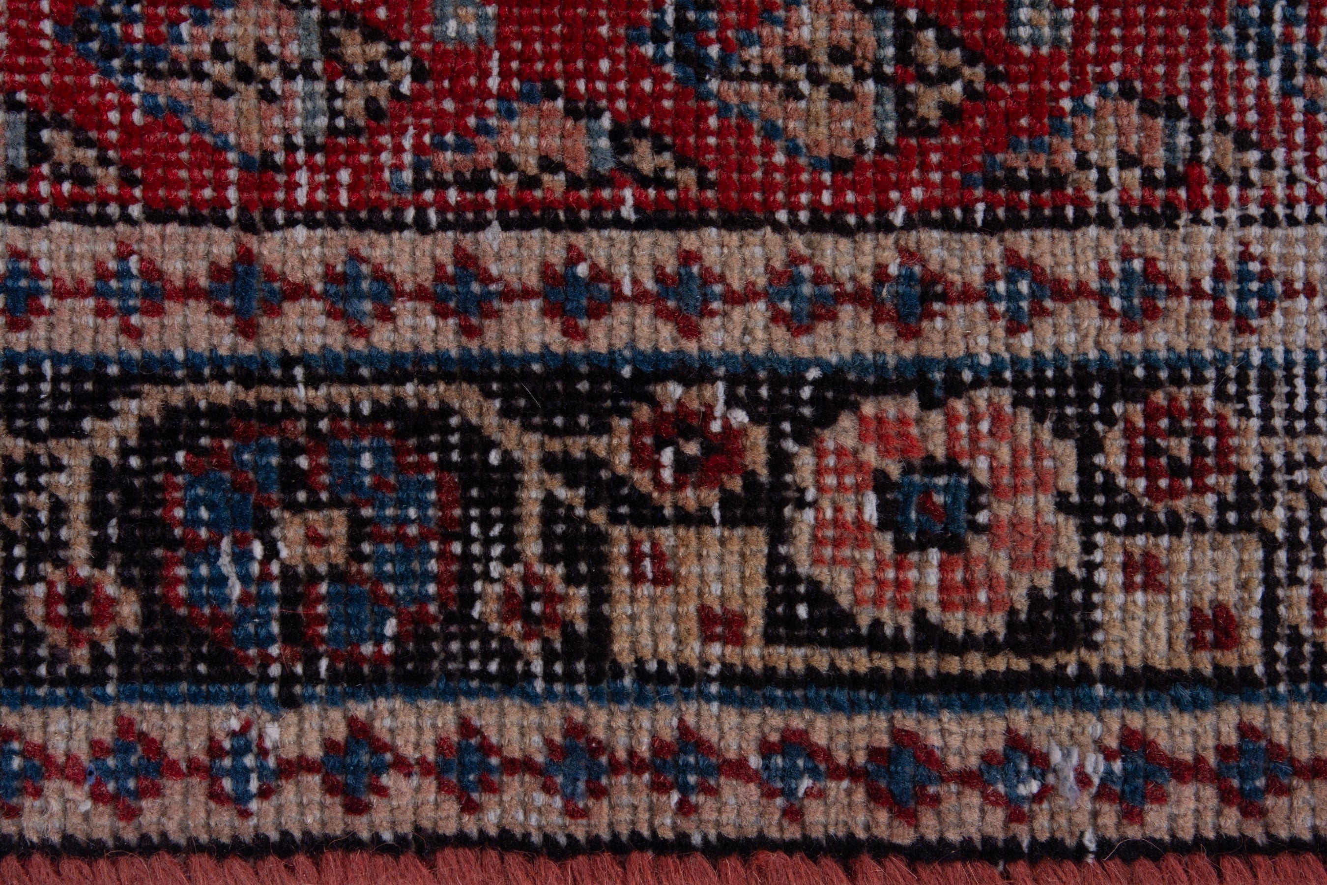 Persian Arak runner rug in deep red and dark brown, view 10 of 16