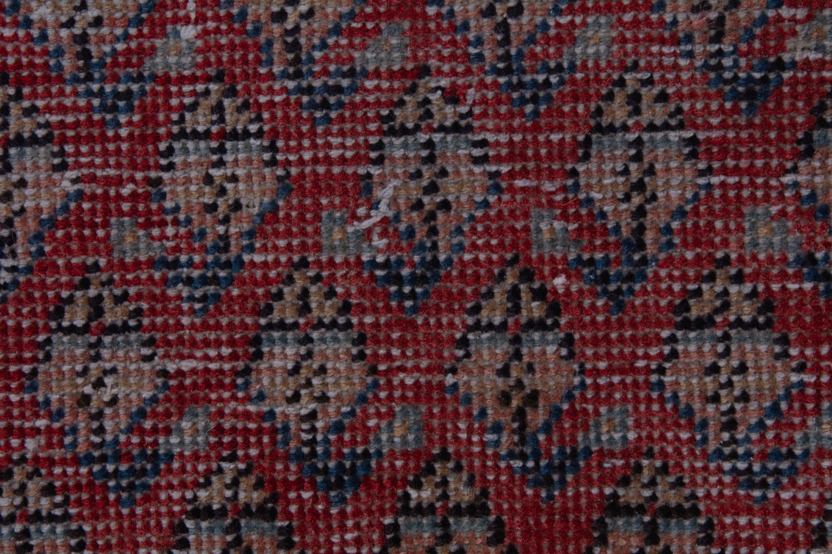 Persian Arak runner rug in deep red and dark brown, view 11 of 16