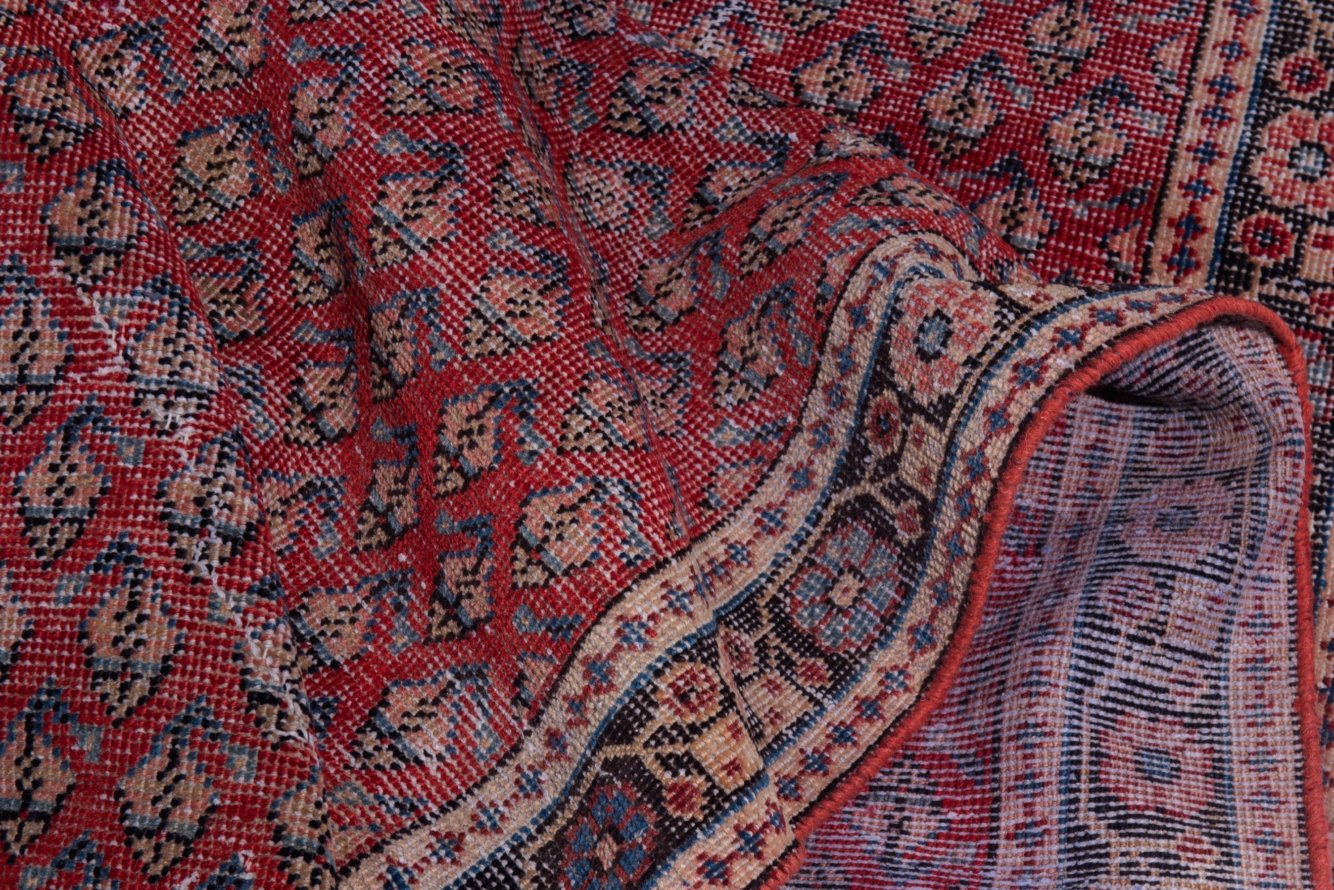 Persian Arak runner rug in deep red and dark brown, view 15 of 16