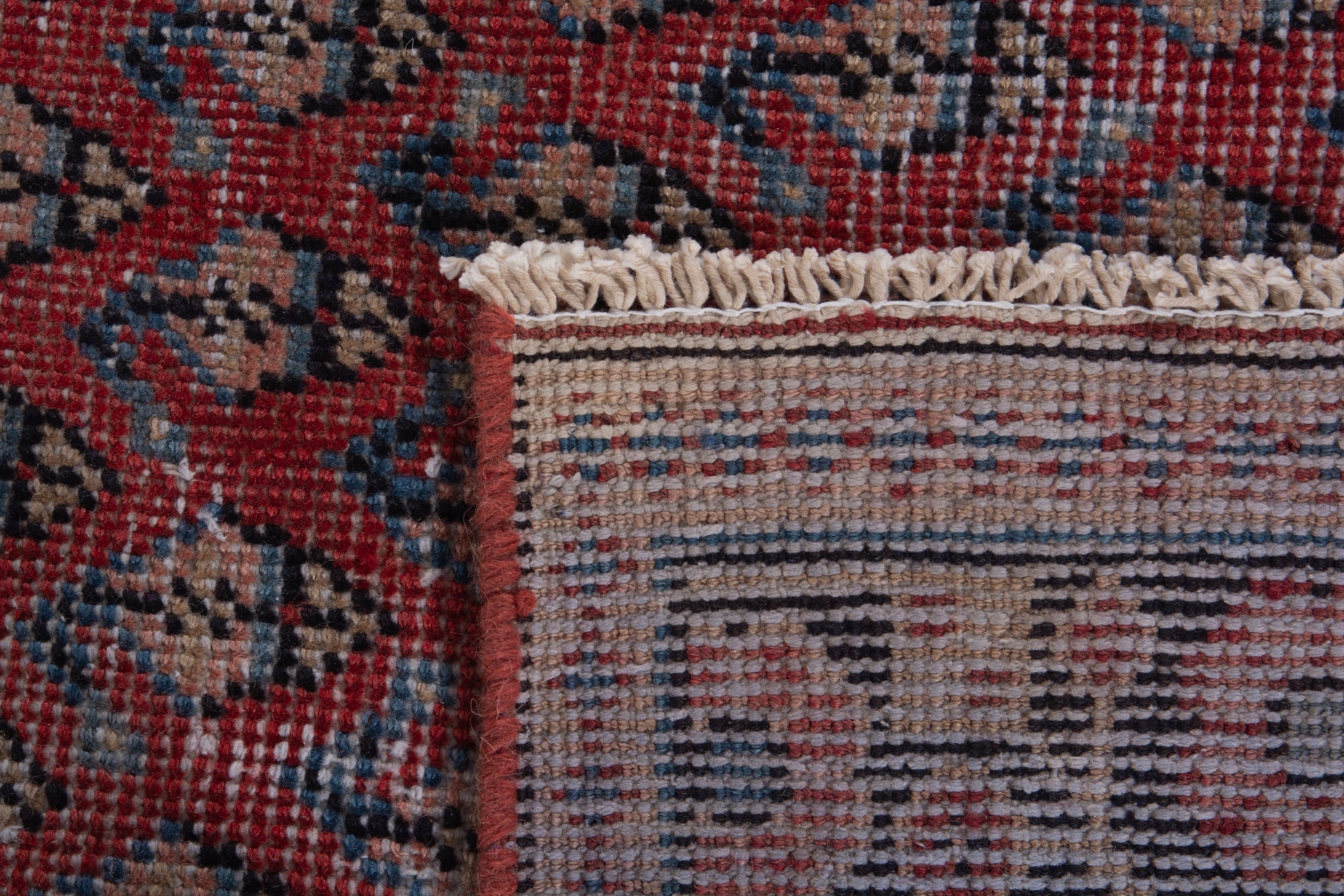 Persian Arak runner rug in deep red and dark brown, view 16 of 16