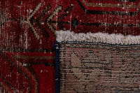 Persian Zanjan runner rug in deep red and navy, view 16 of 16