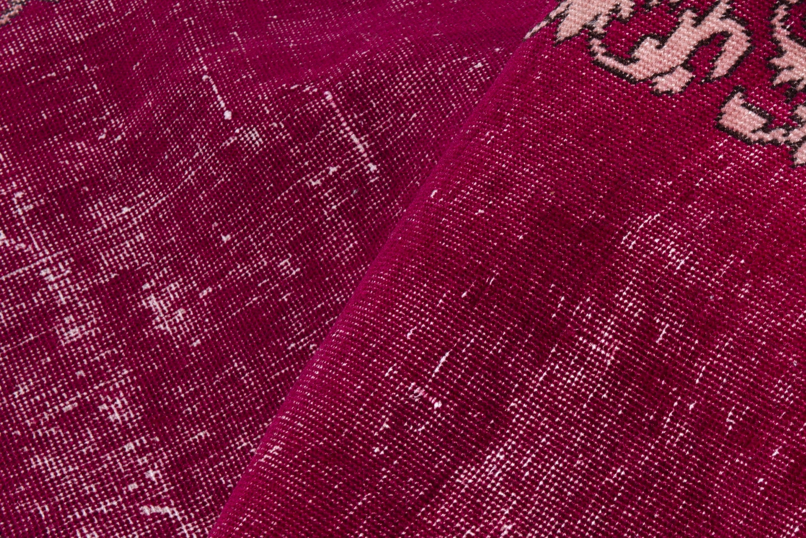 Persian Tabriz runner rug in burgundy and cream, view 15 of 16