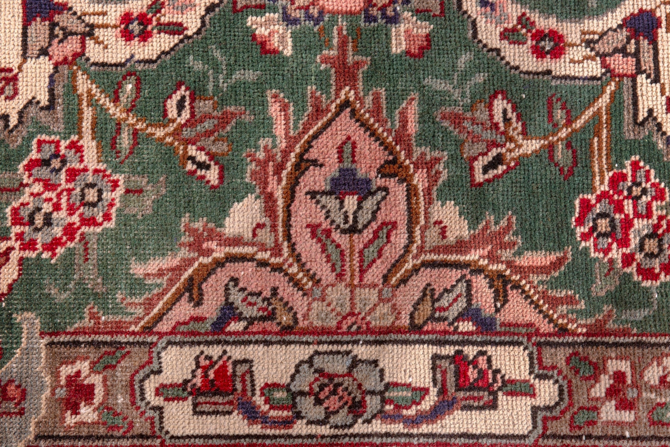 Persian Tabriz oversized rug in deep red and sage, view 12 of 23