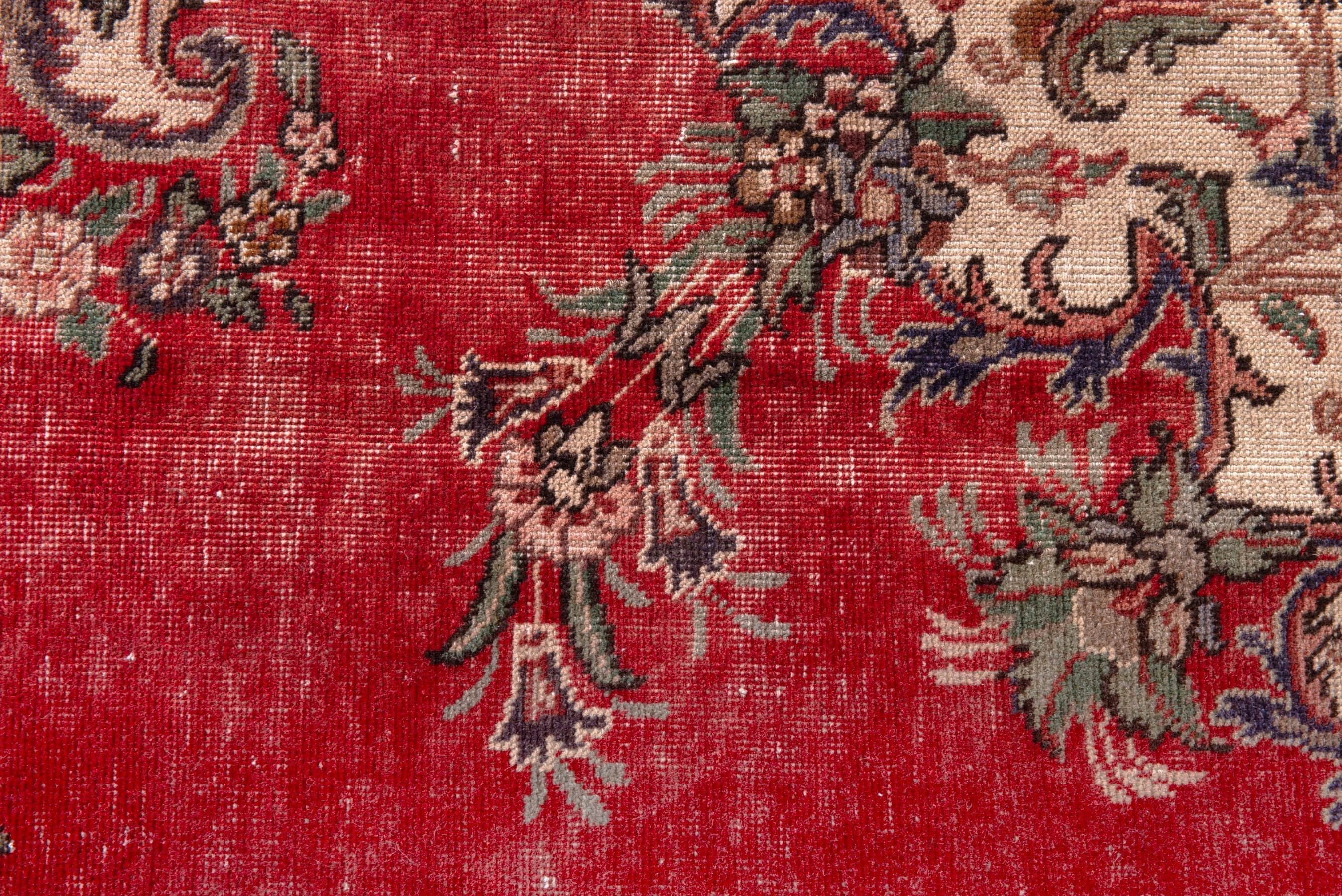 Persian Tabriz oversized rug in deep red and sage, view 14 of 23