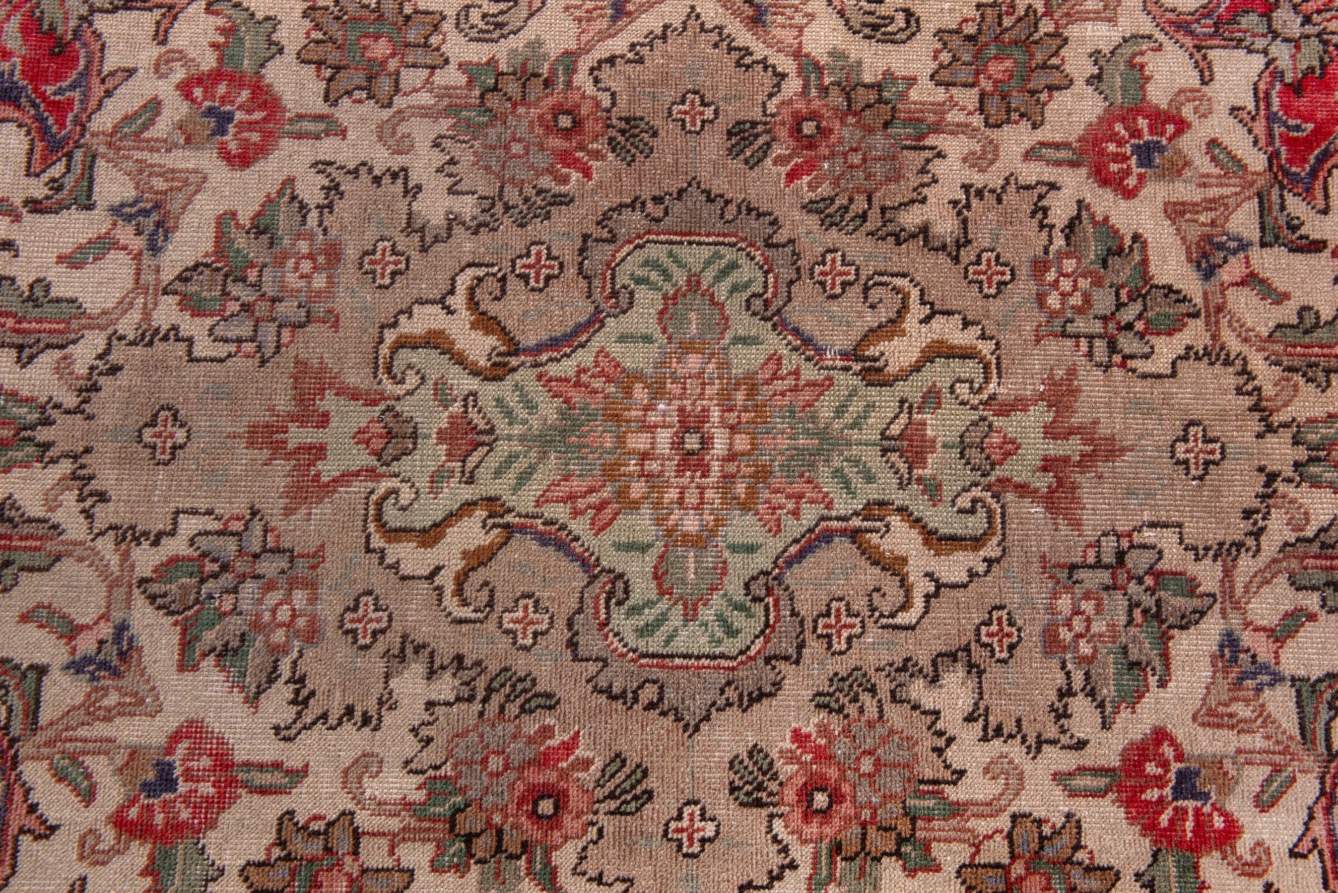 Persian Tabriz oversized rug in deep red and sage, view 17 of 23