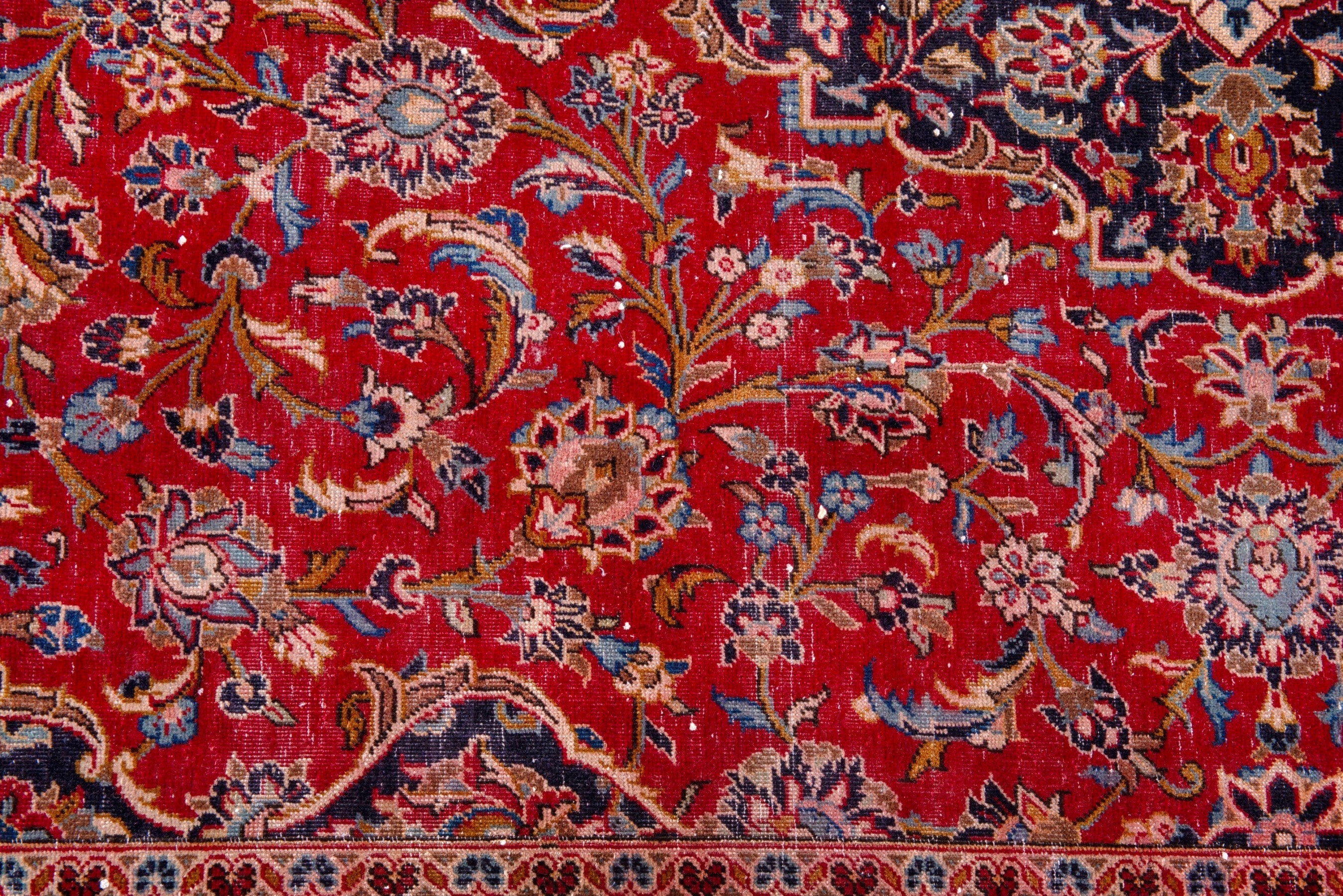 Persian Kashan oversized rug in deep red and burgundy, view 11 of 19