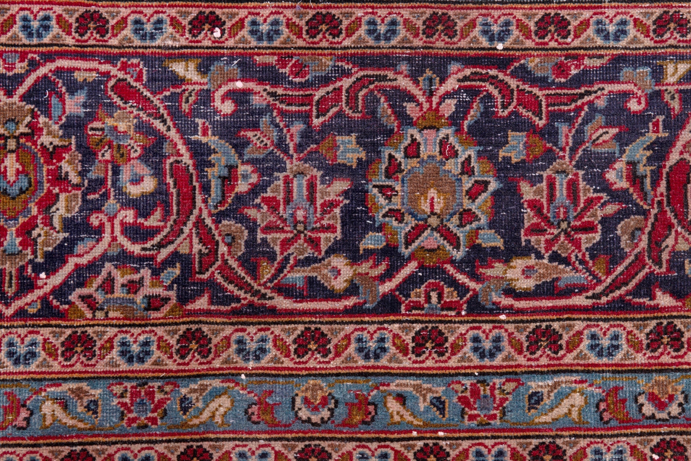 Persian Kashan oversized rug in deep red and burgundy, view 13 of 19