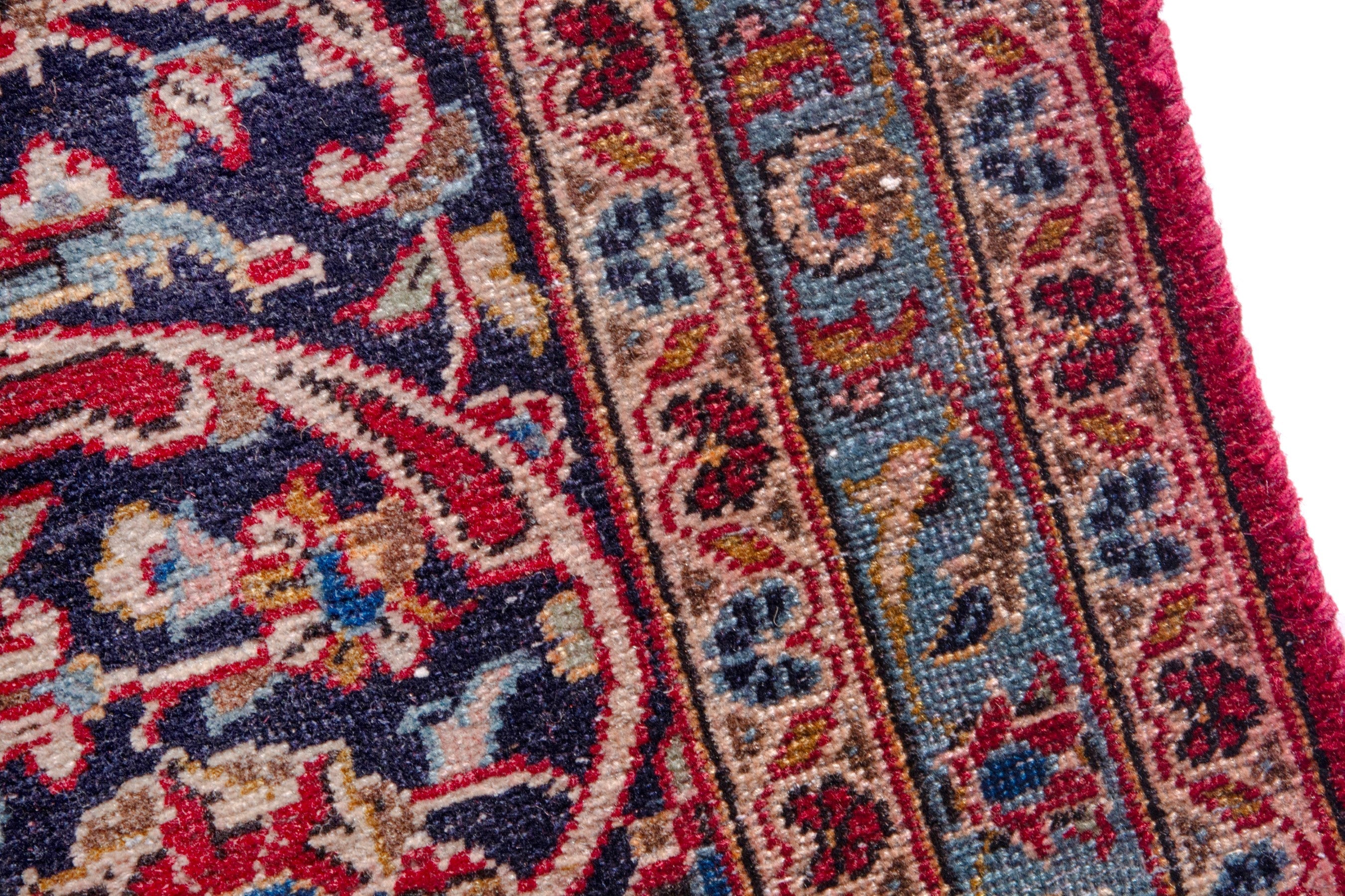 Persian Kashan oversized rug in deep red and burgundy, view 4 of 19