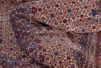 Turkish Anatolian area rug in cream and rust, view 9 of 21