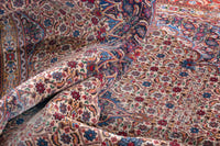 Turkish Anatolian area rug in cream and rust, view 12 of 21